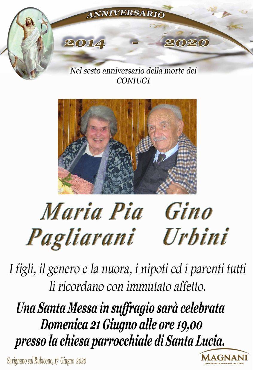 Coniugi Maria Pia pagliarani e Gino Urbini