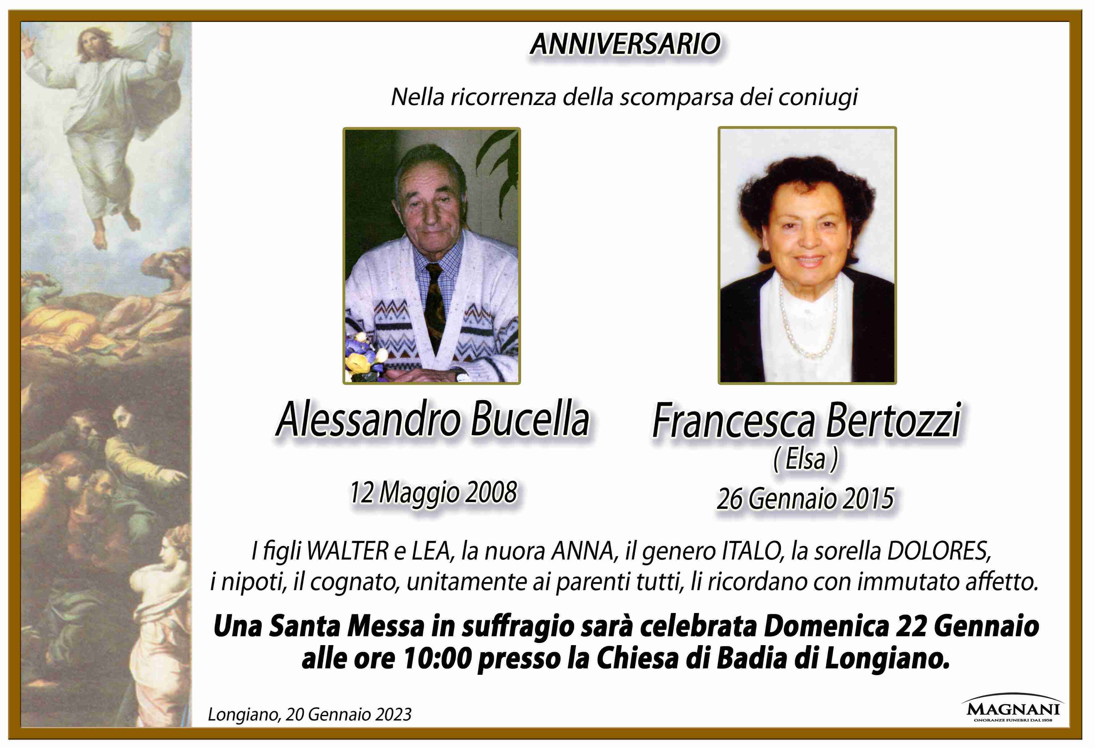 Alessandro Bucella e Francesca Bertozzi