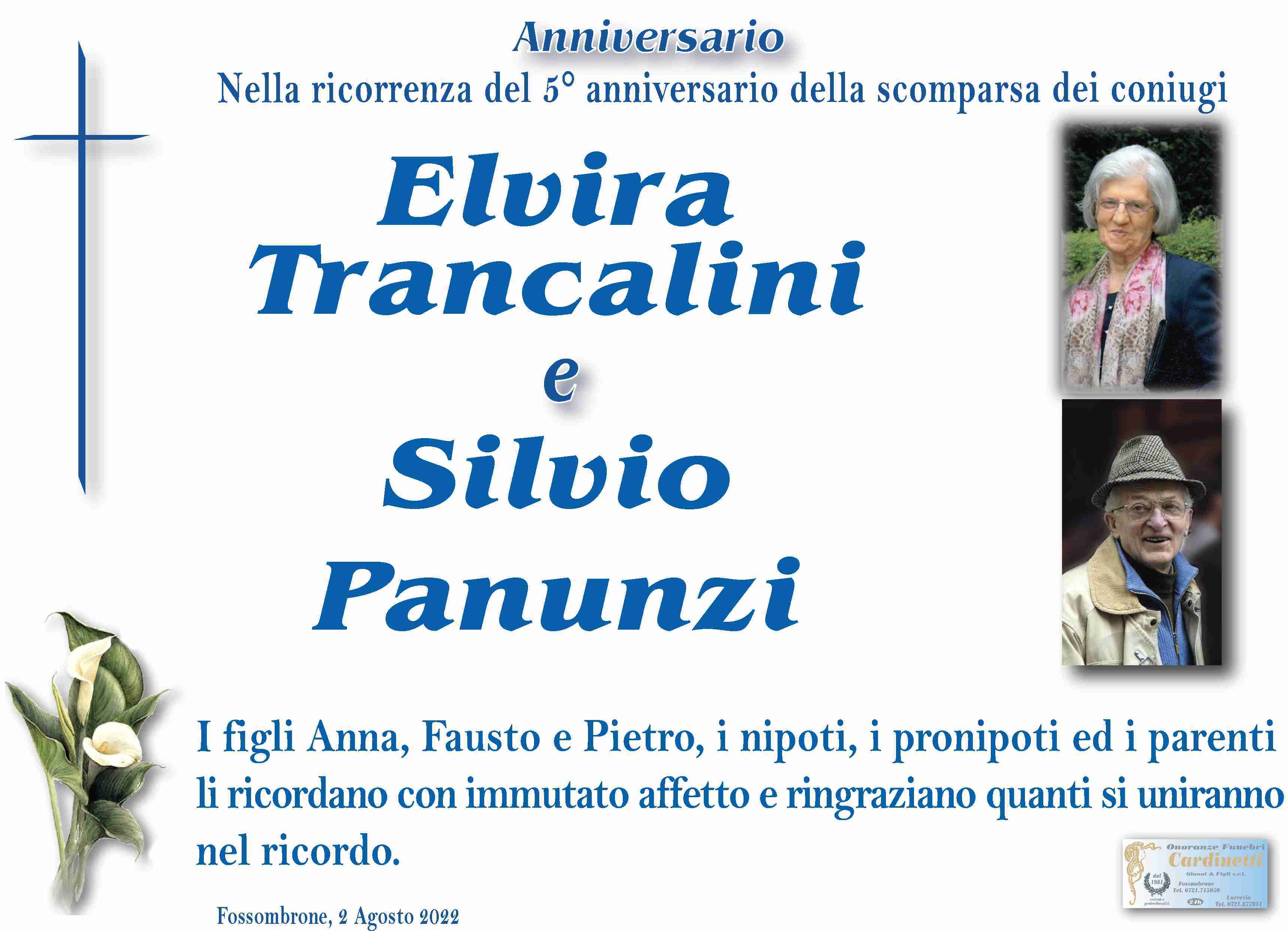 Silvio Panunzi e Elvira Trancalini