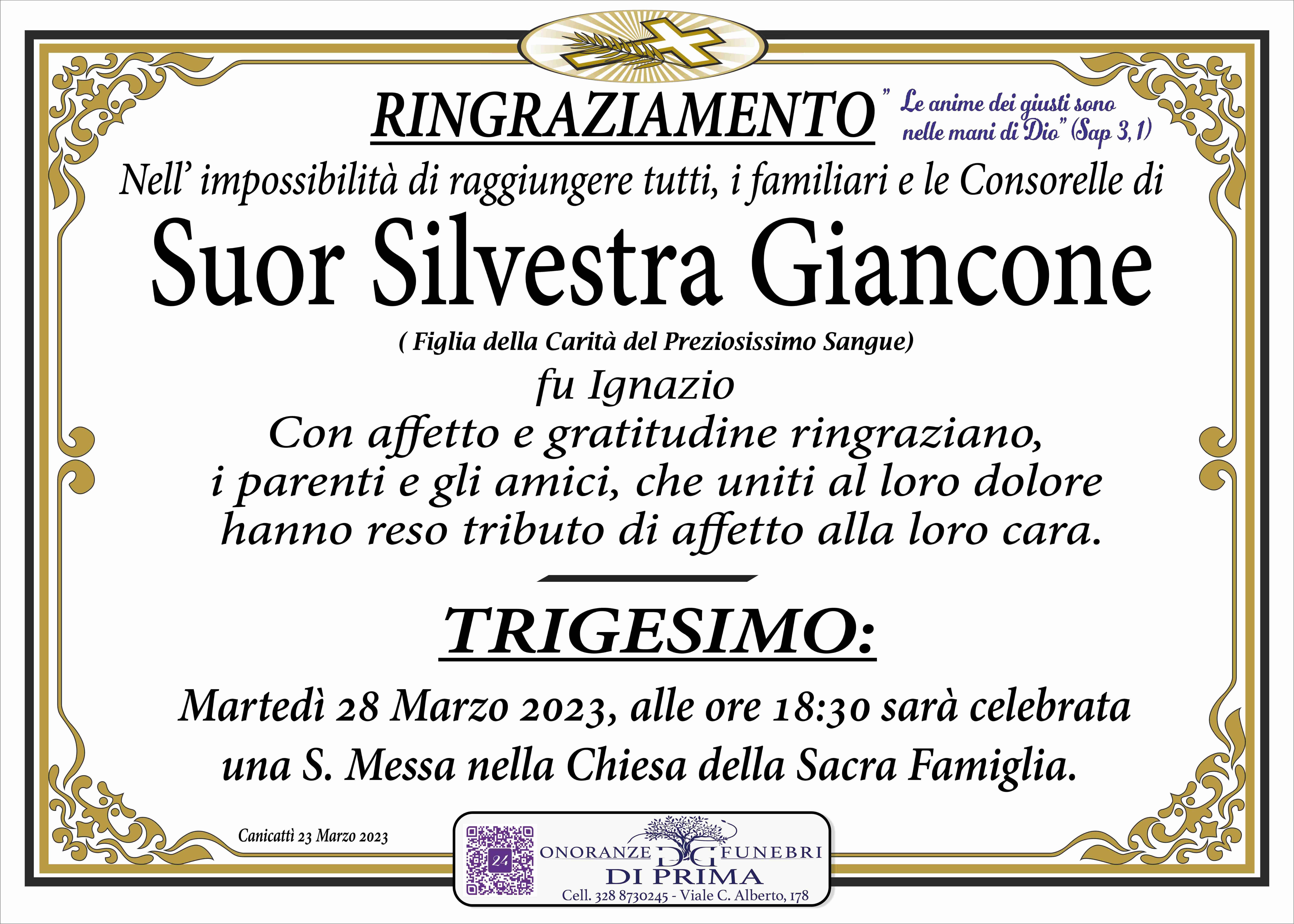 Suor Silvestra Giancone