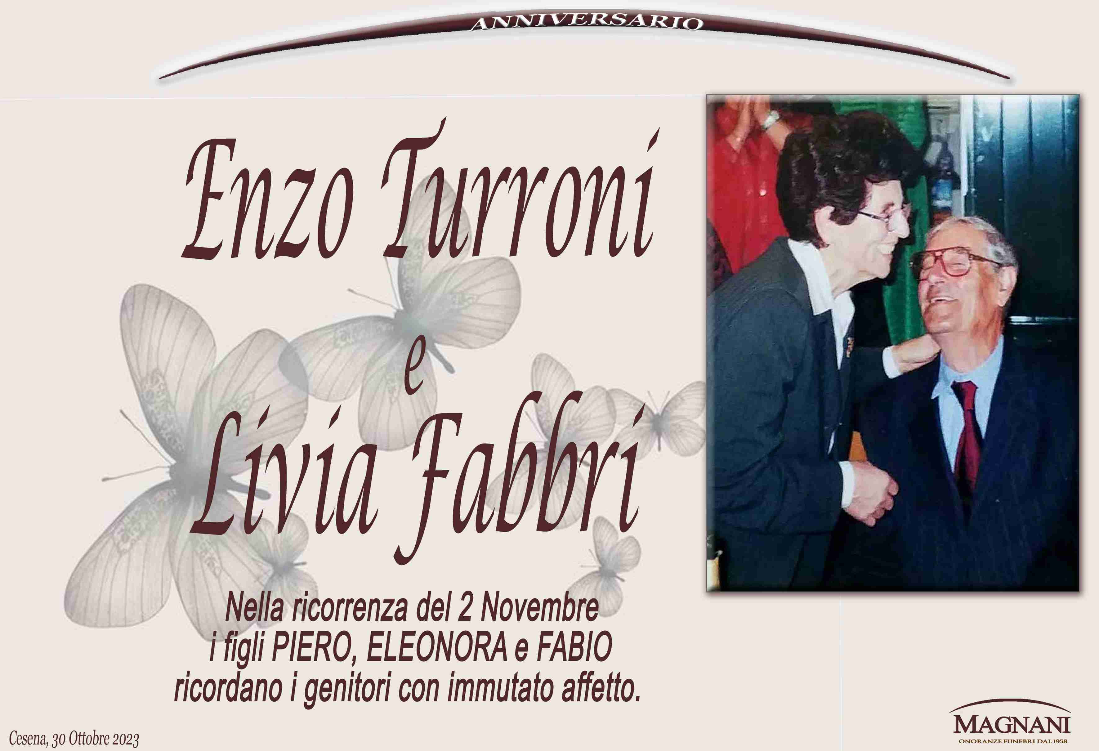 Enzo Turroni e Livia Fabbri