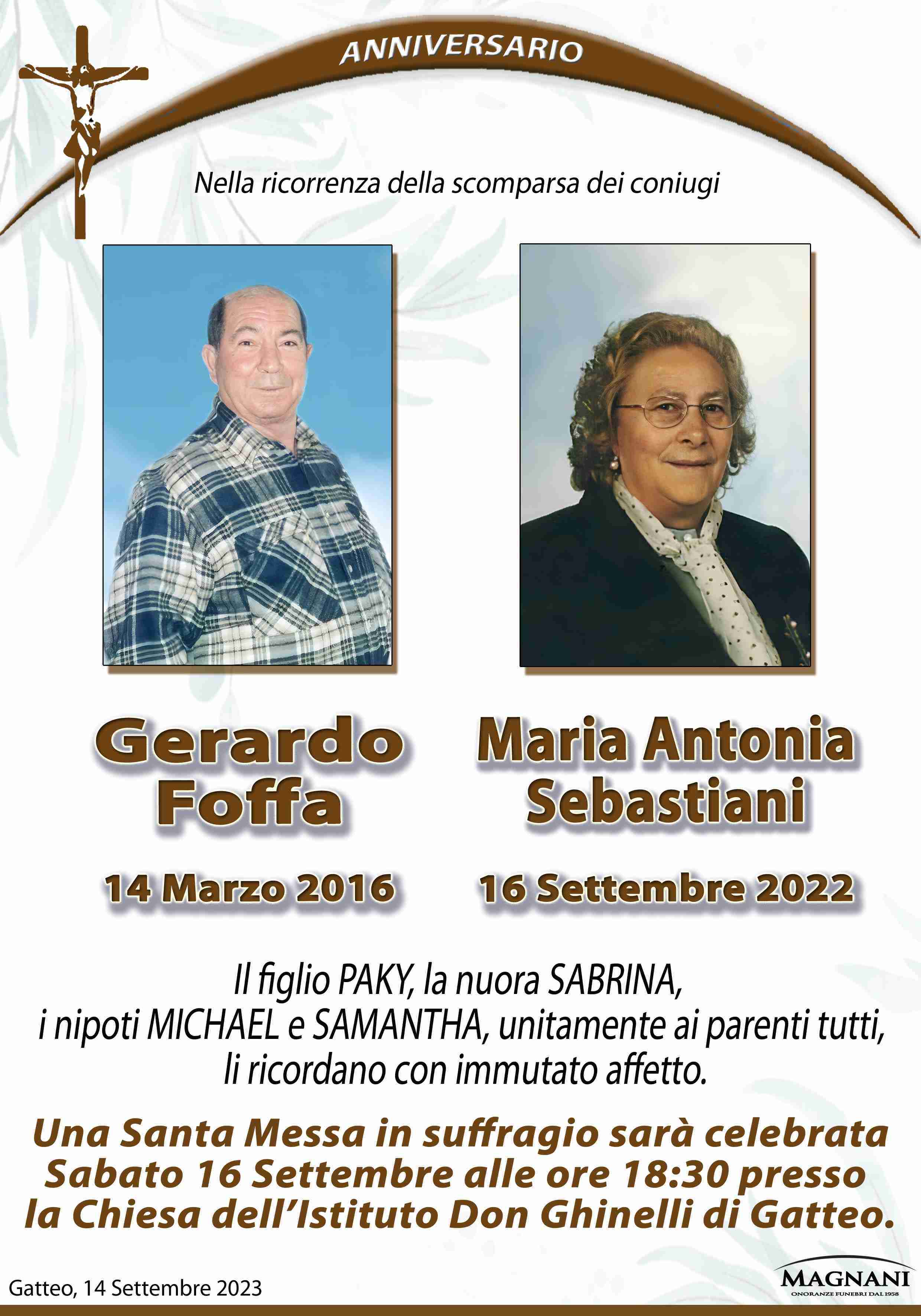 Gerardo Foffa e Maria Antonia Sebastiani