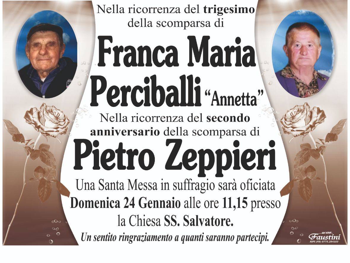 Franca Maria Perciballi e Pietro Zeppieri