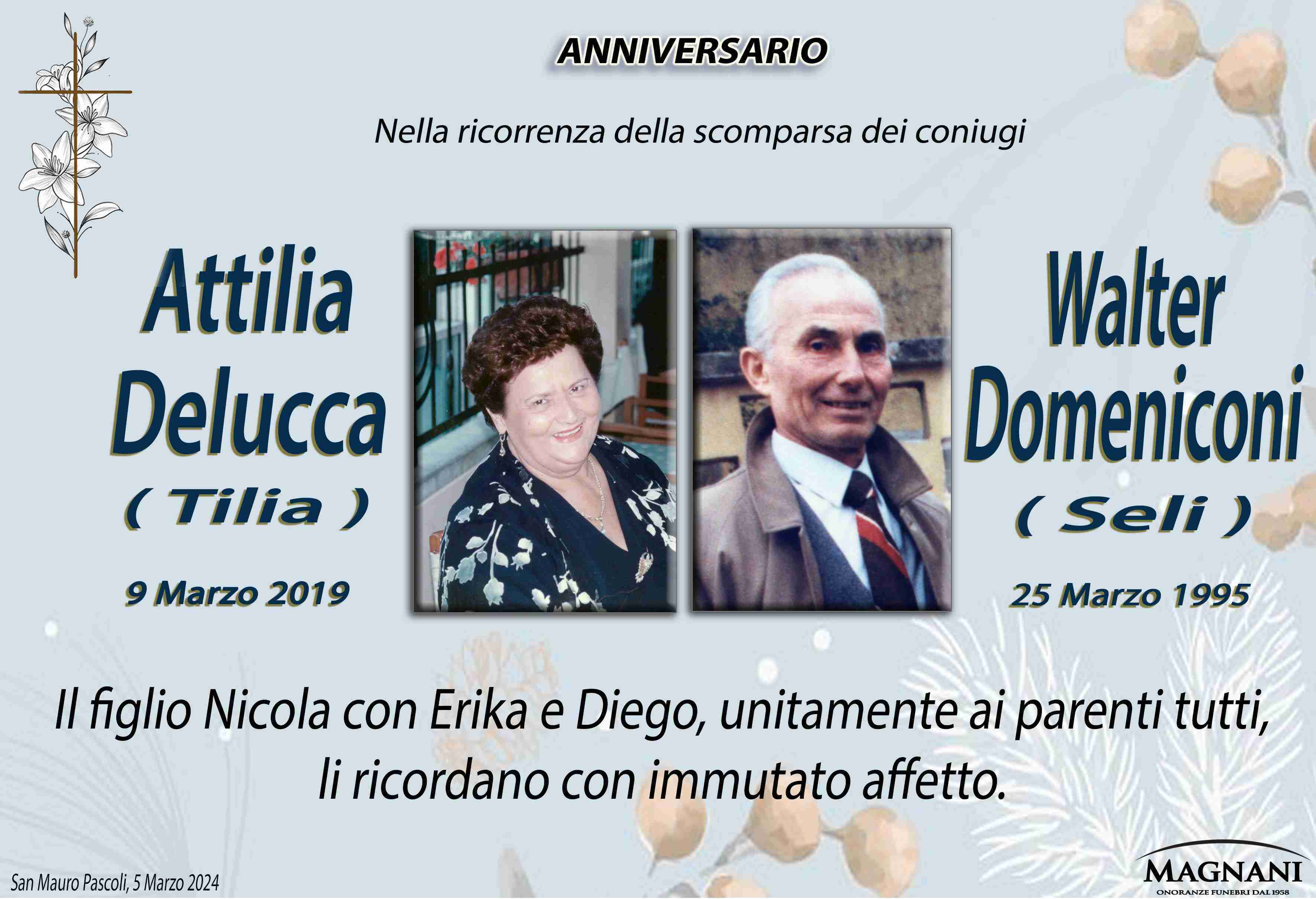 Attilia Delucca e Walter Domeniconi