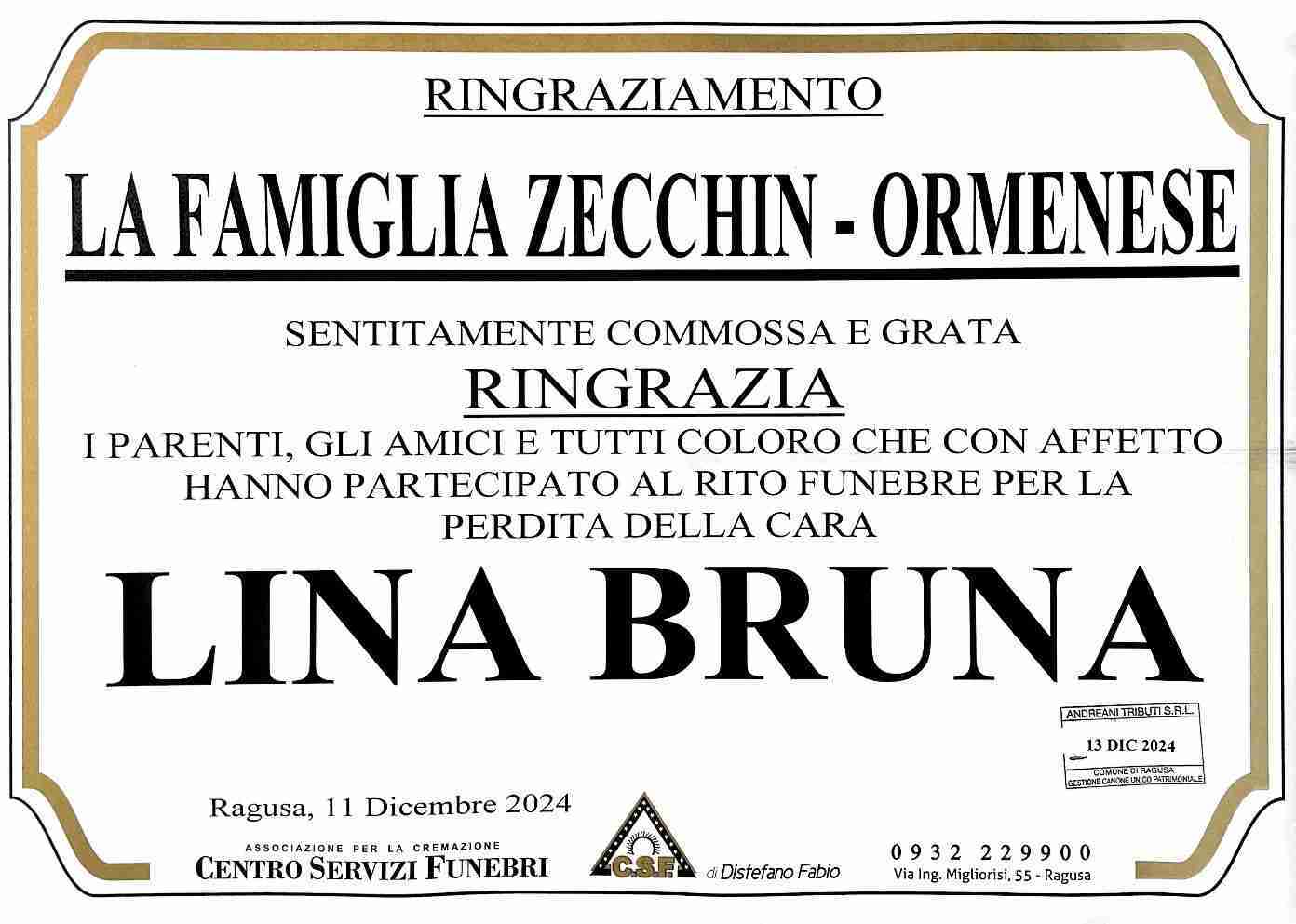 Ormenese Lina Bruna