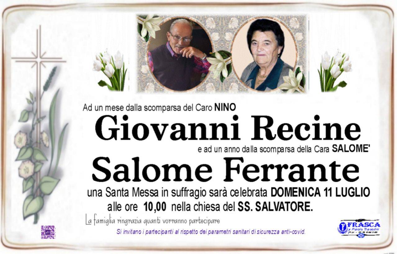 Giovanni Recine e Salome Ferrante