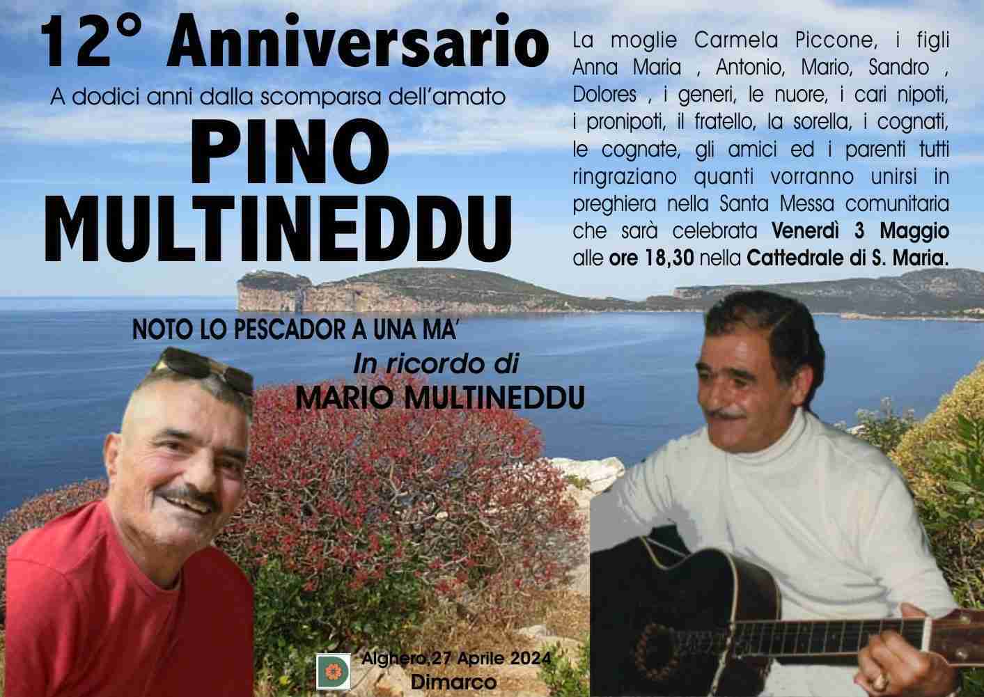 Pino Multineddu e in ricordo di Mario Multineddu
