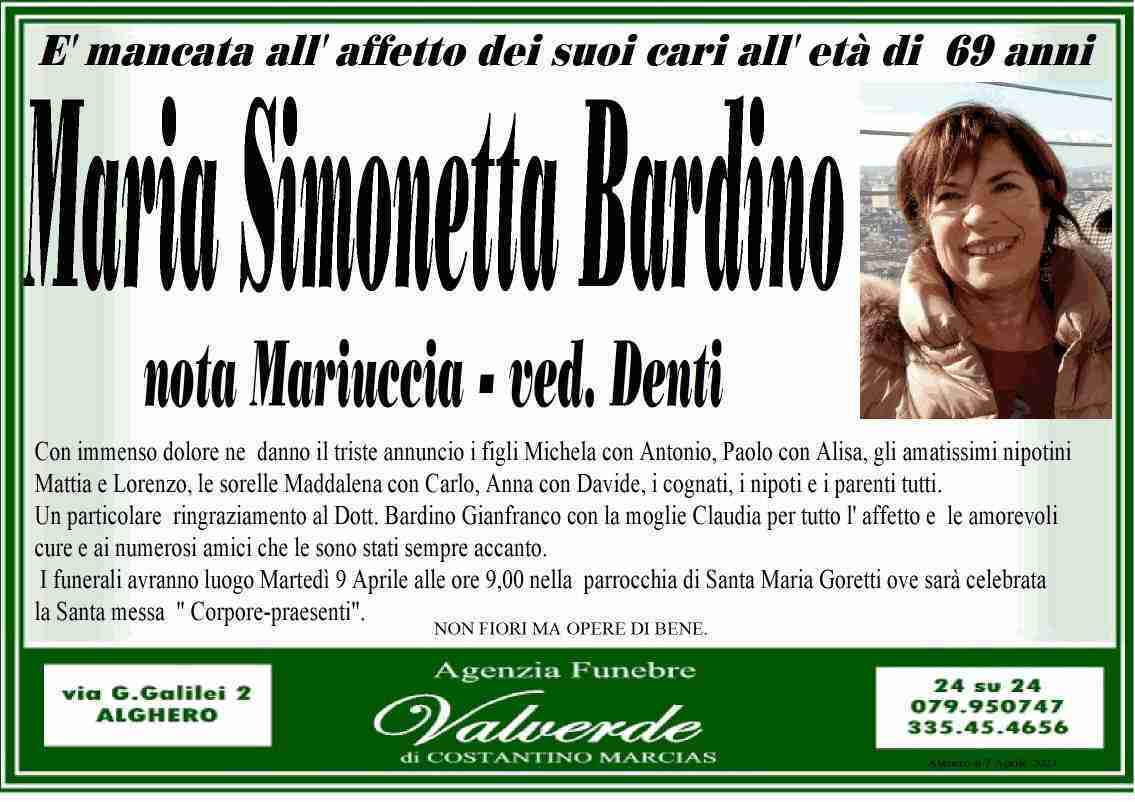 Maria Simonetta Bardino nota Mariuccia