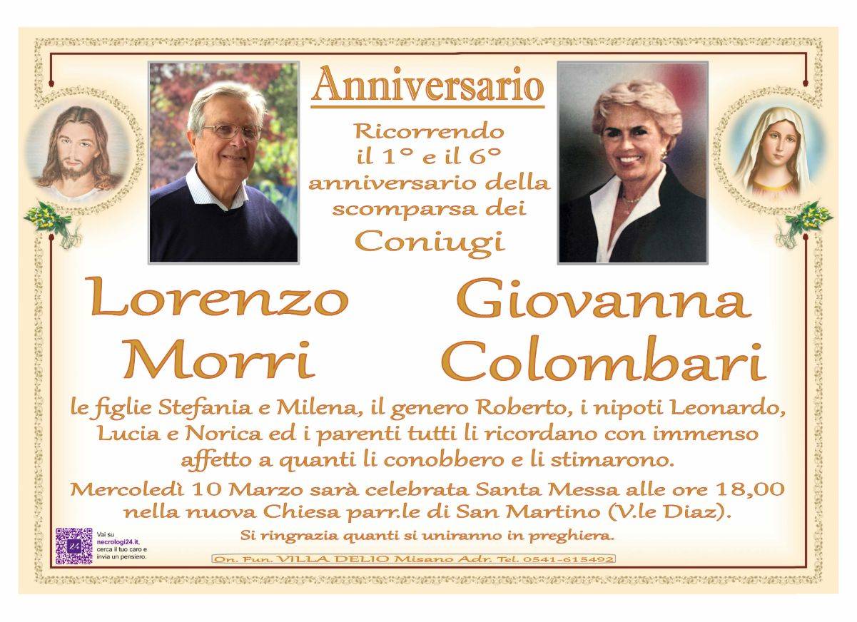 Lorenzo Morri e Giovanna Colombari