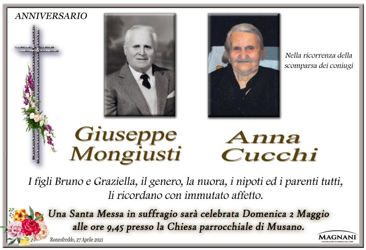 Giuseppe Mongiusti e Anna Cucchi