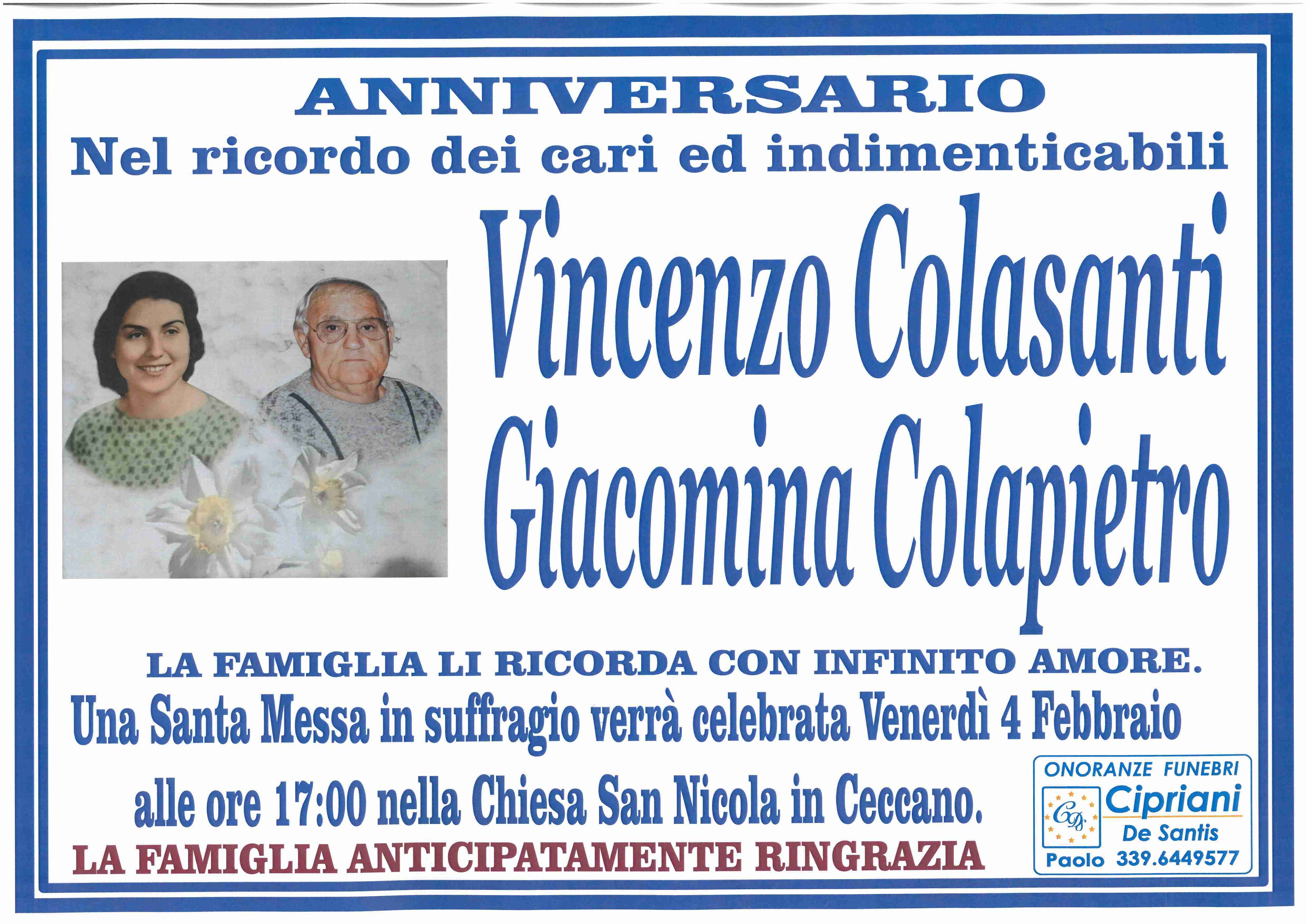 Vincenzo Colasanti e Giacomina Colapietro