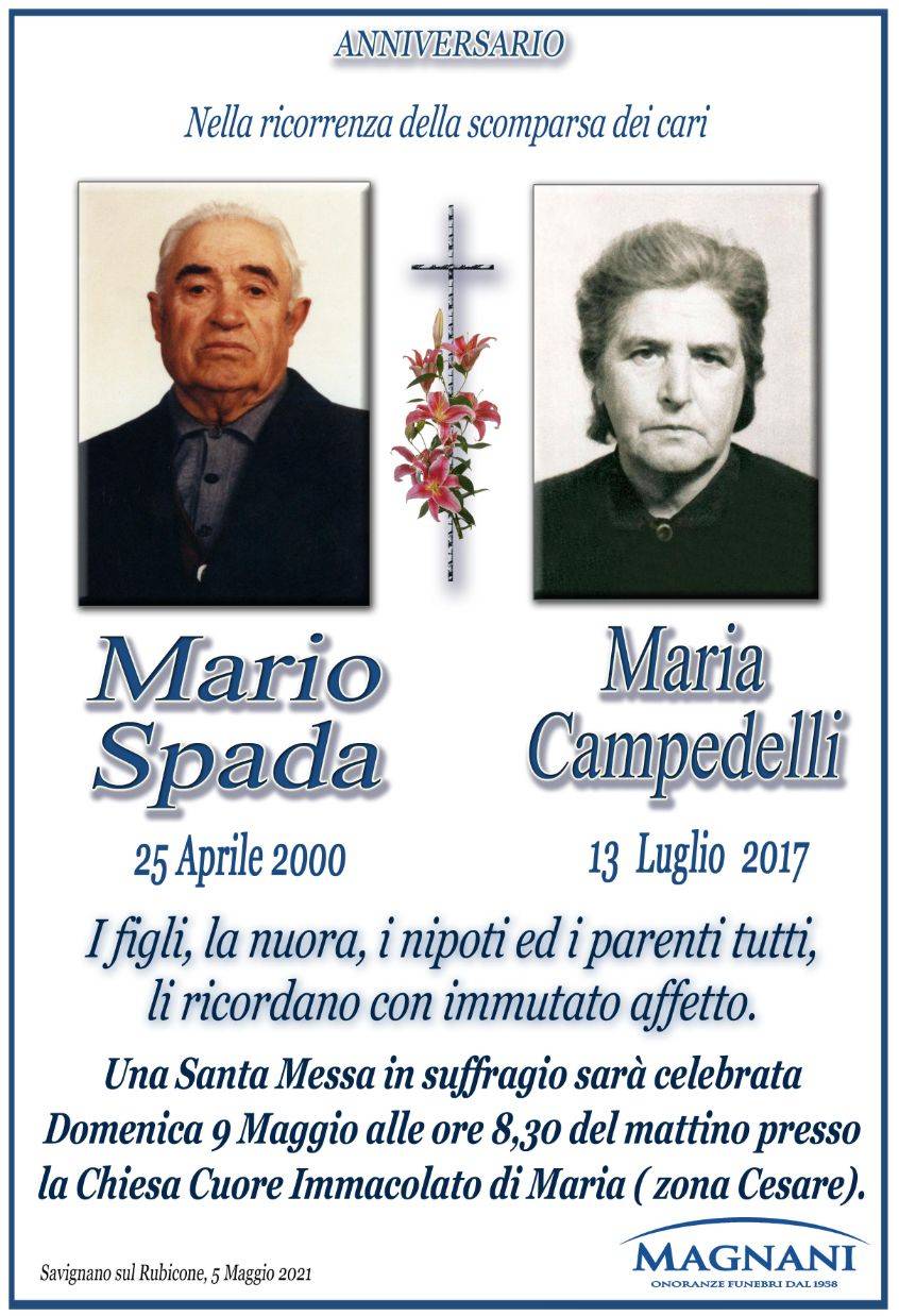 Mario Spada e Maria Campedelli