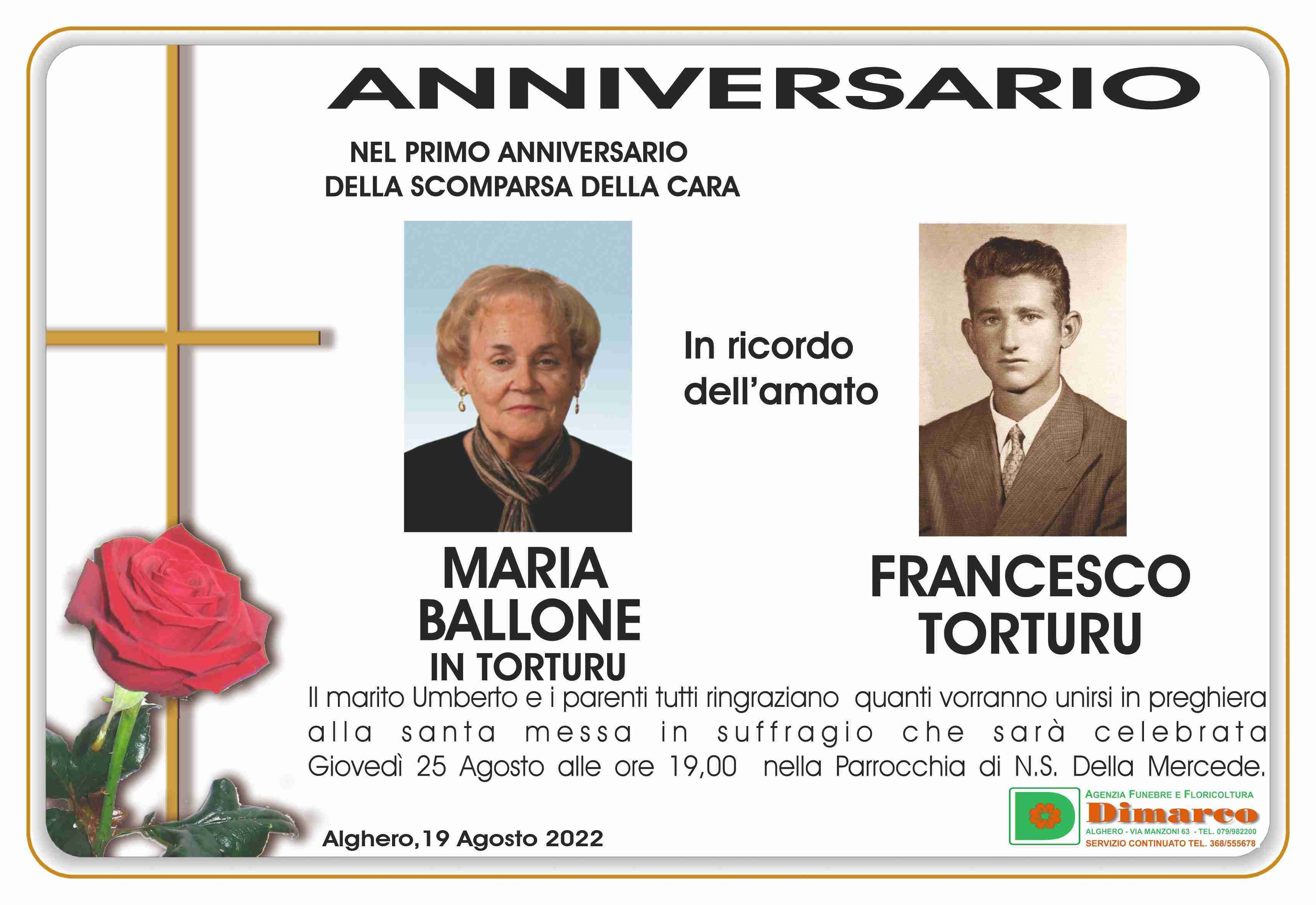 Maria Ballone e Francesco Torturu