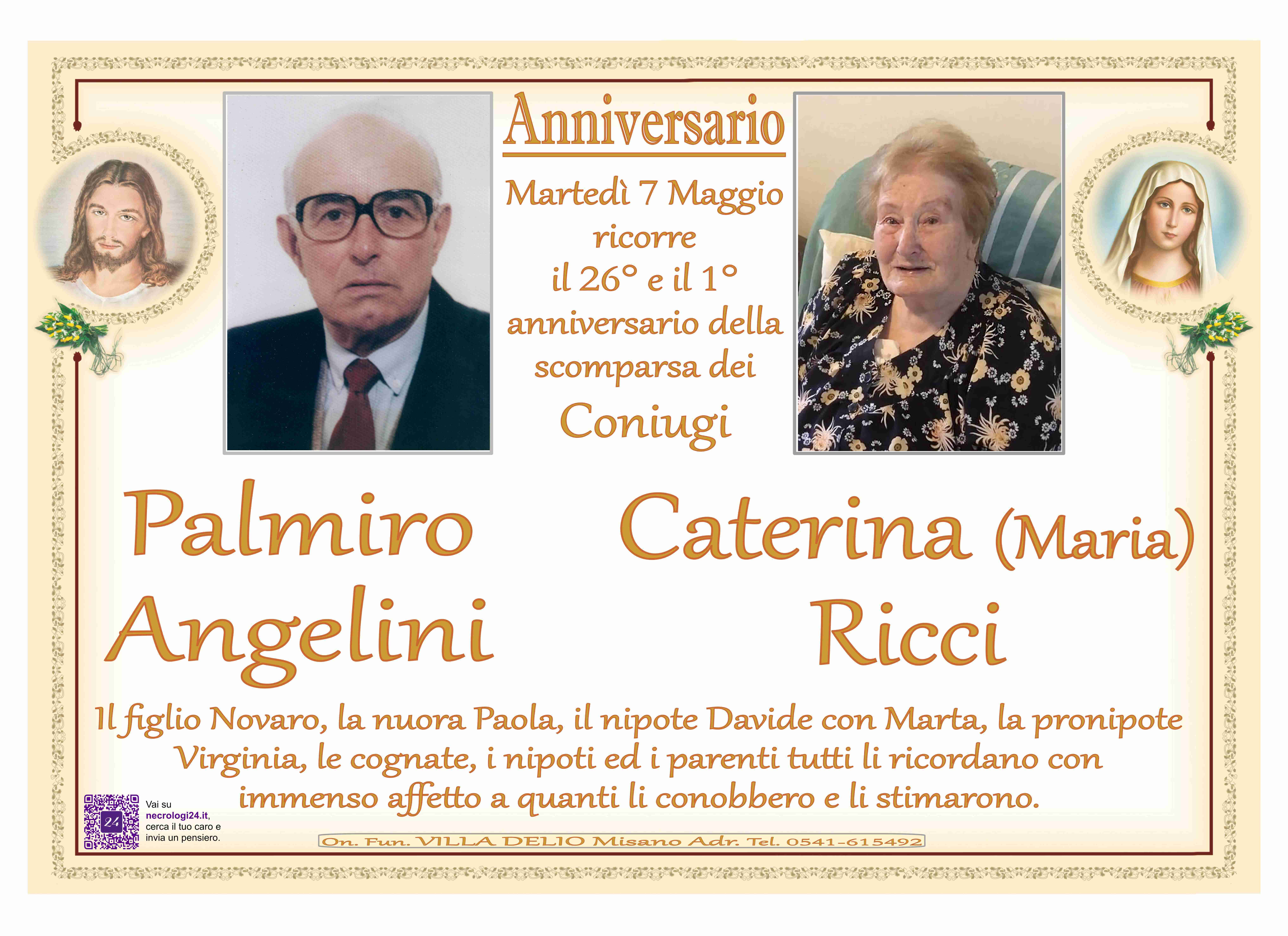 Palmiro Angelini e Caterina (Maria) Ricci