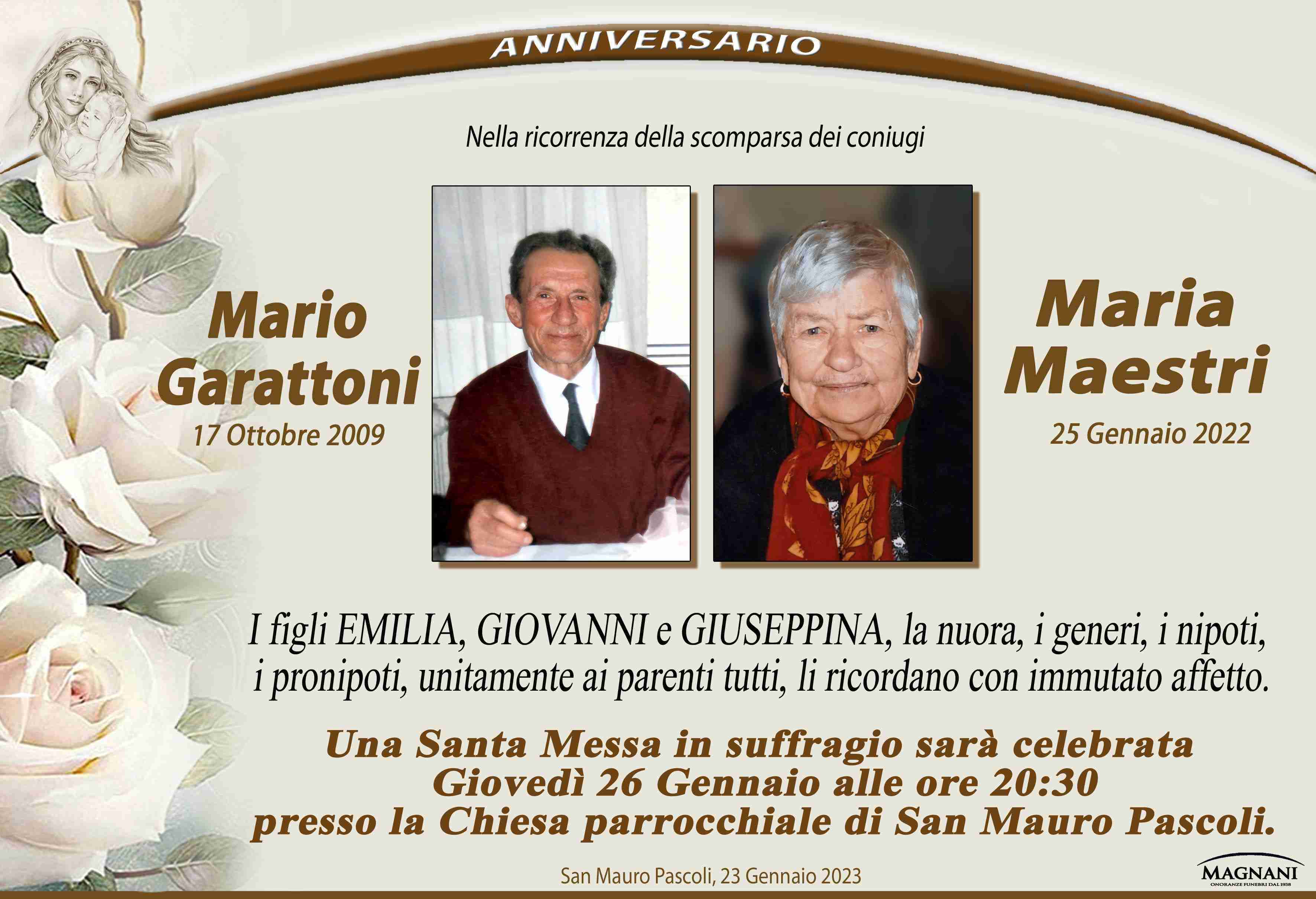 Mario Garattoni e Maria Maestri
