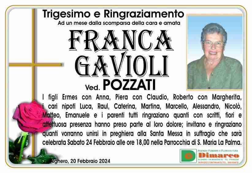 Franca Gavioli ved. Pozzati