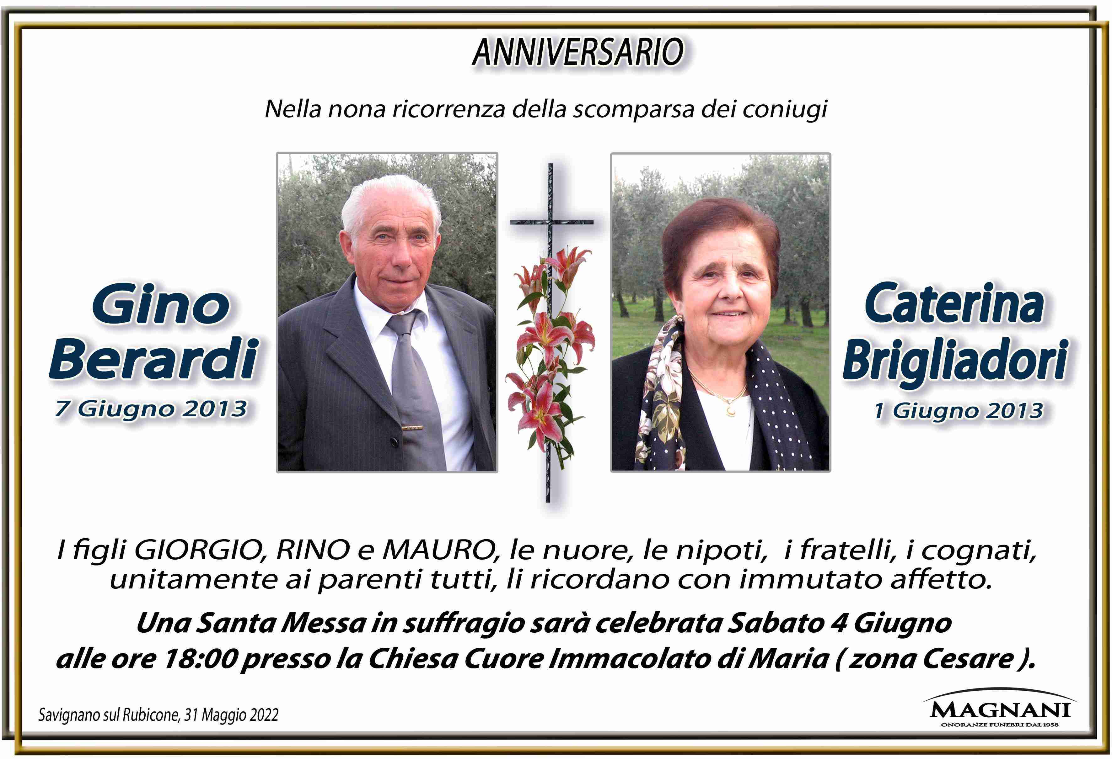 Gino Berardi e Caterina Brigliadori