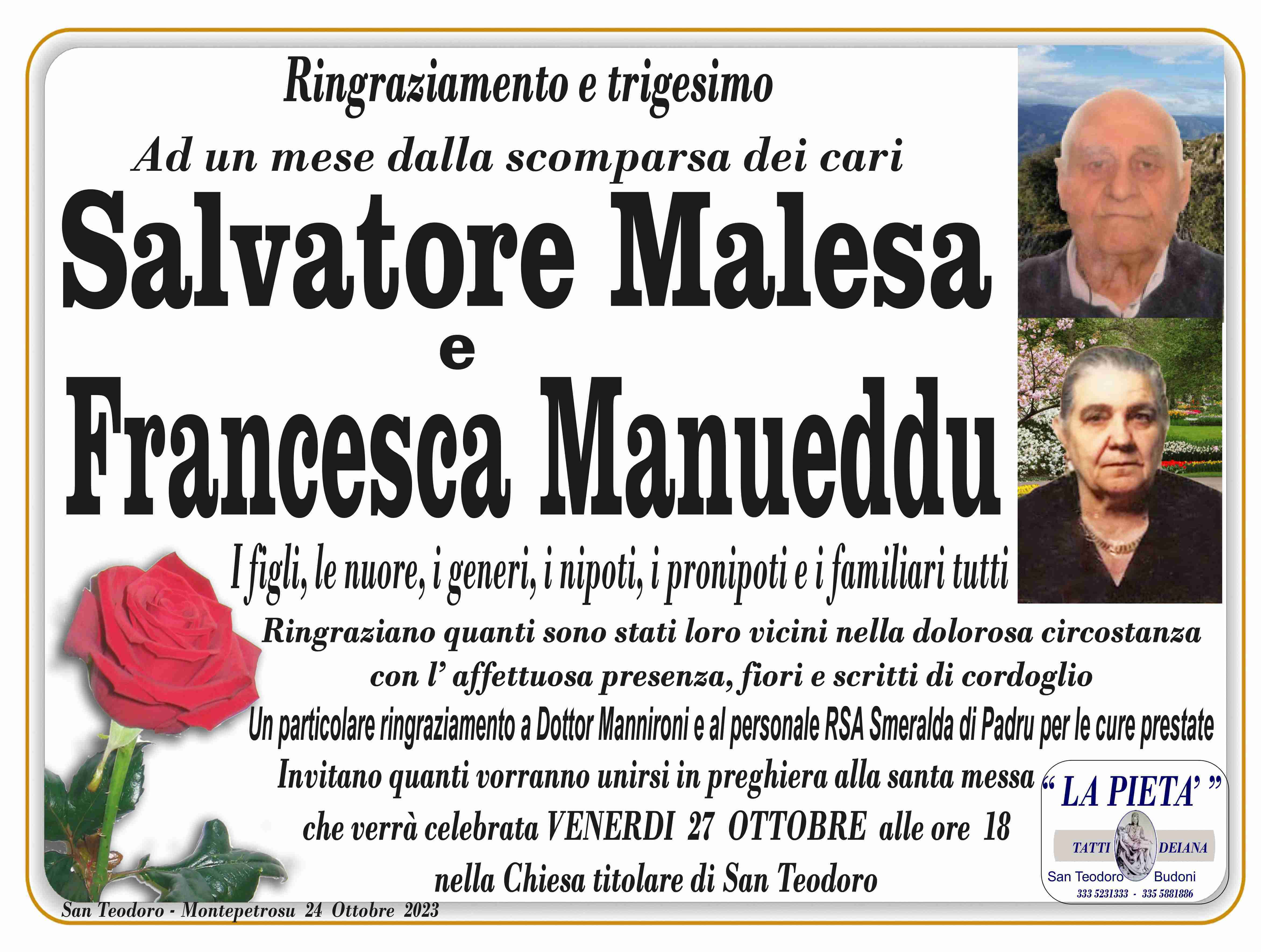 Salvatore  Malesa e Francesca Manueddu