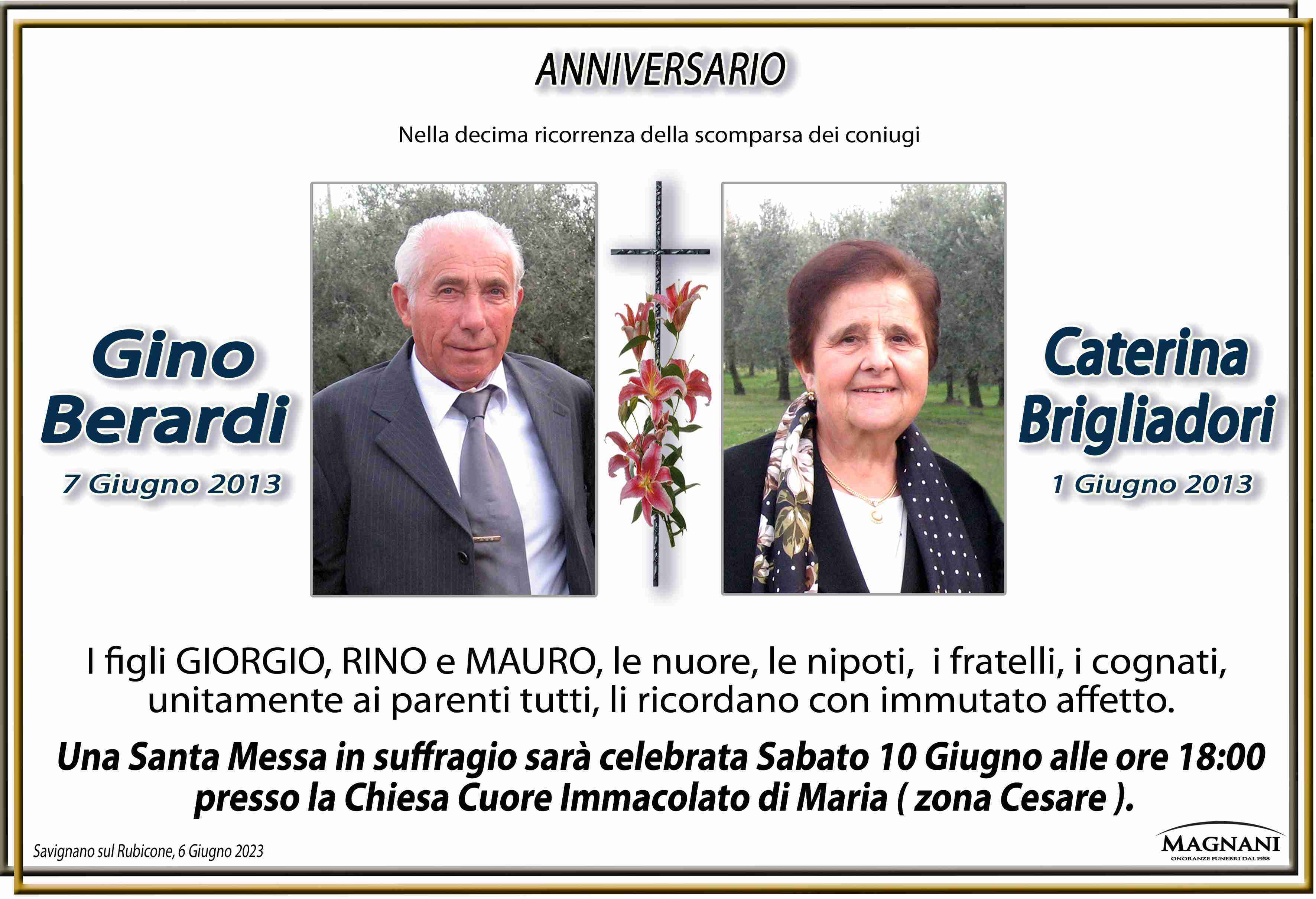 Caterina Brigliadori e Gino Berardi
