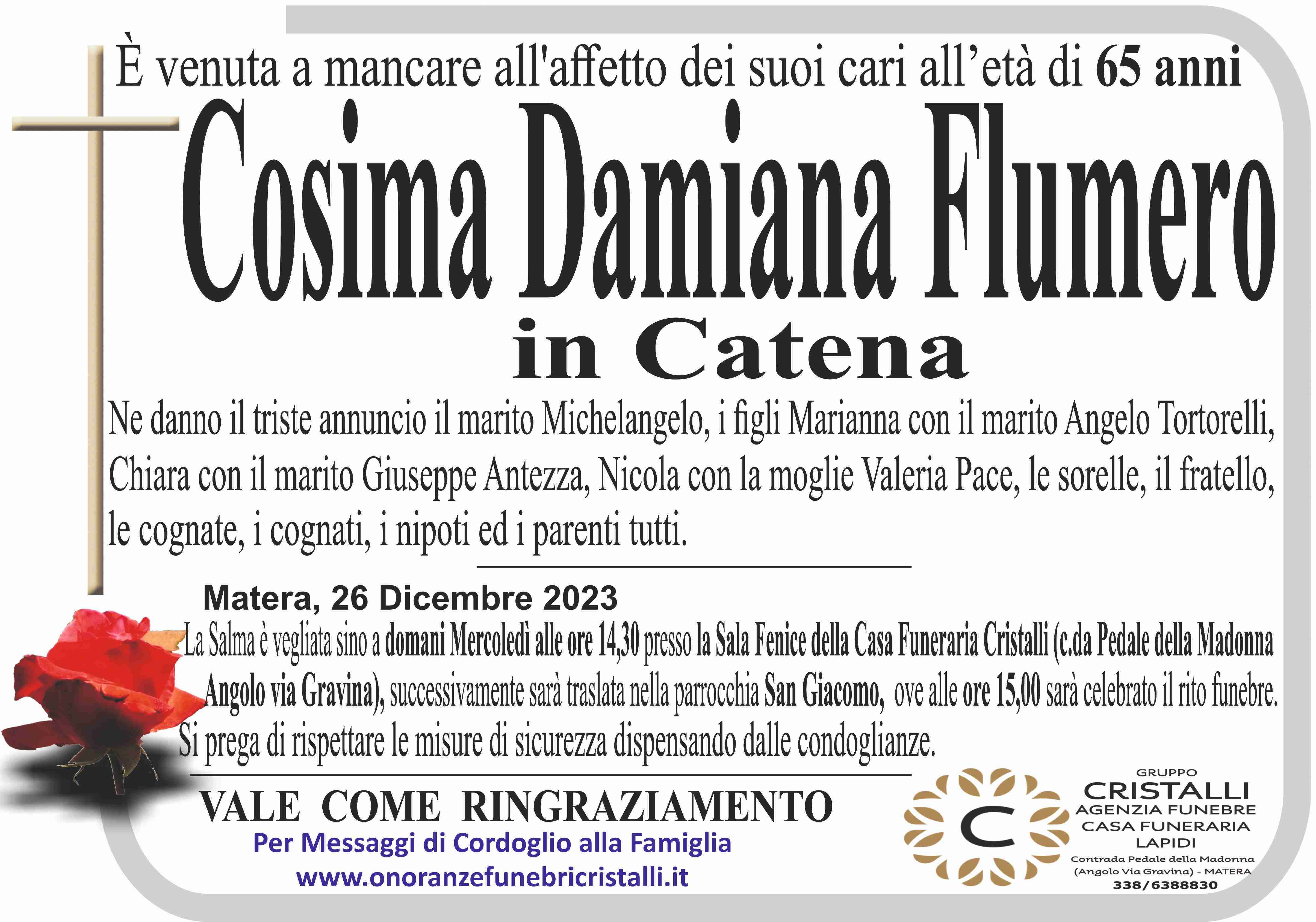 Cosima Damiana Flumero