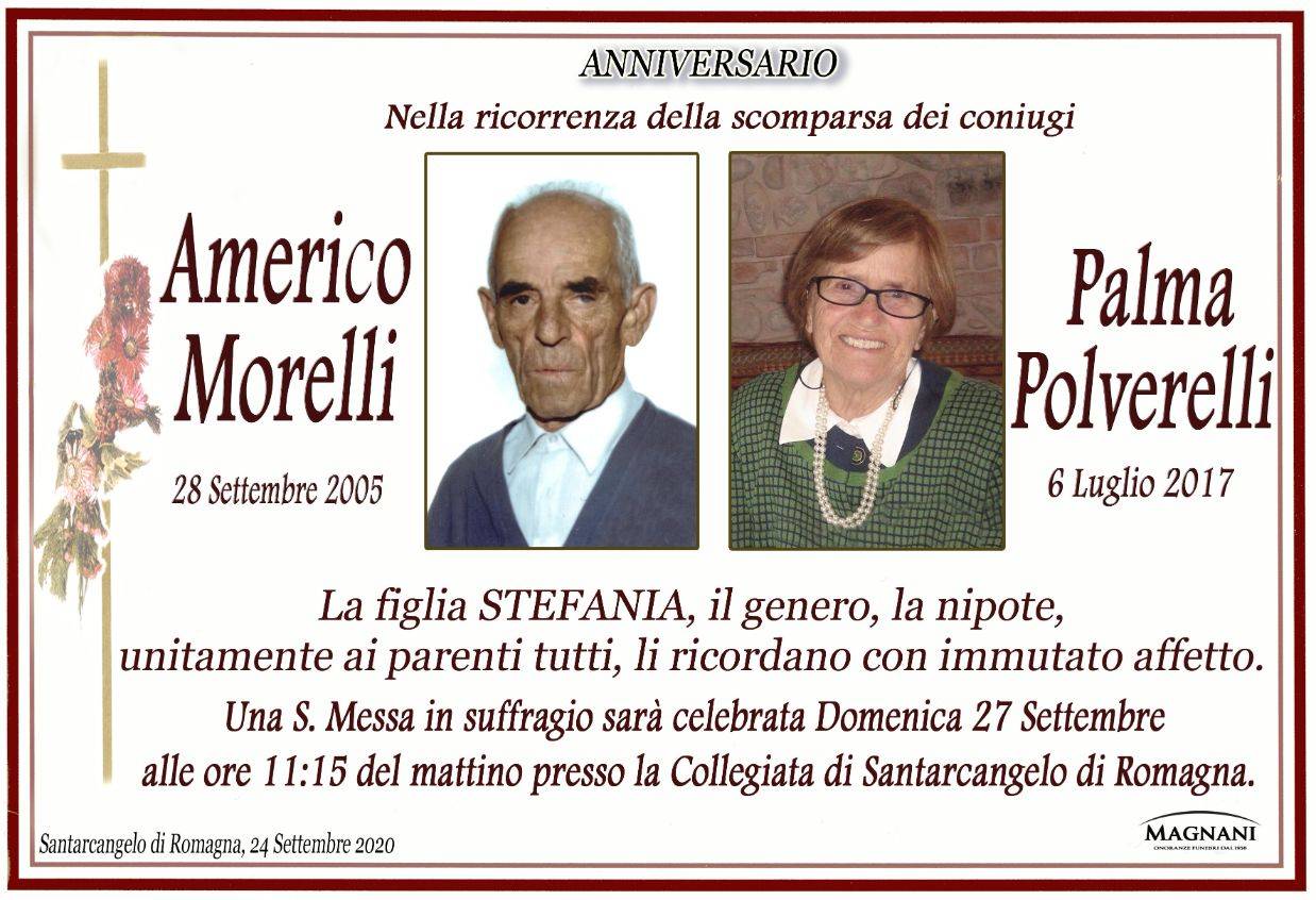 Coniugi Americo Morelli e Palma Polverelli