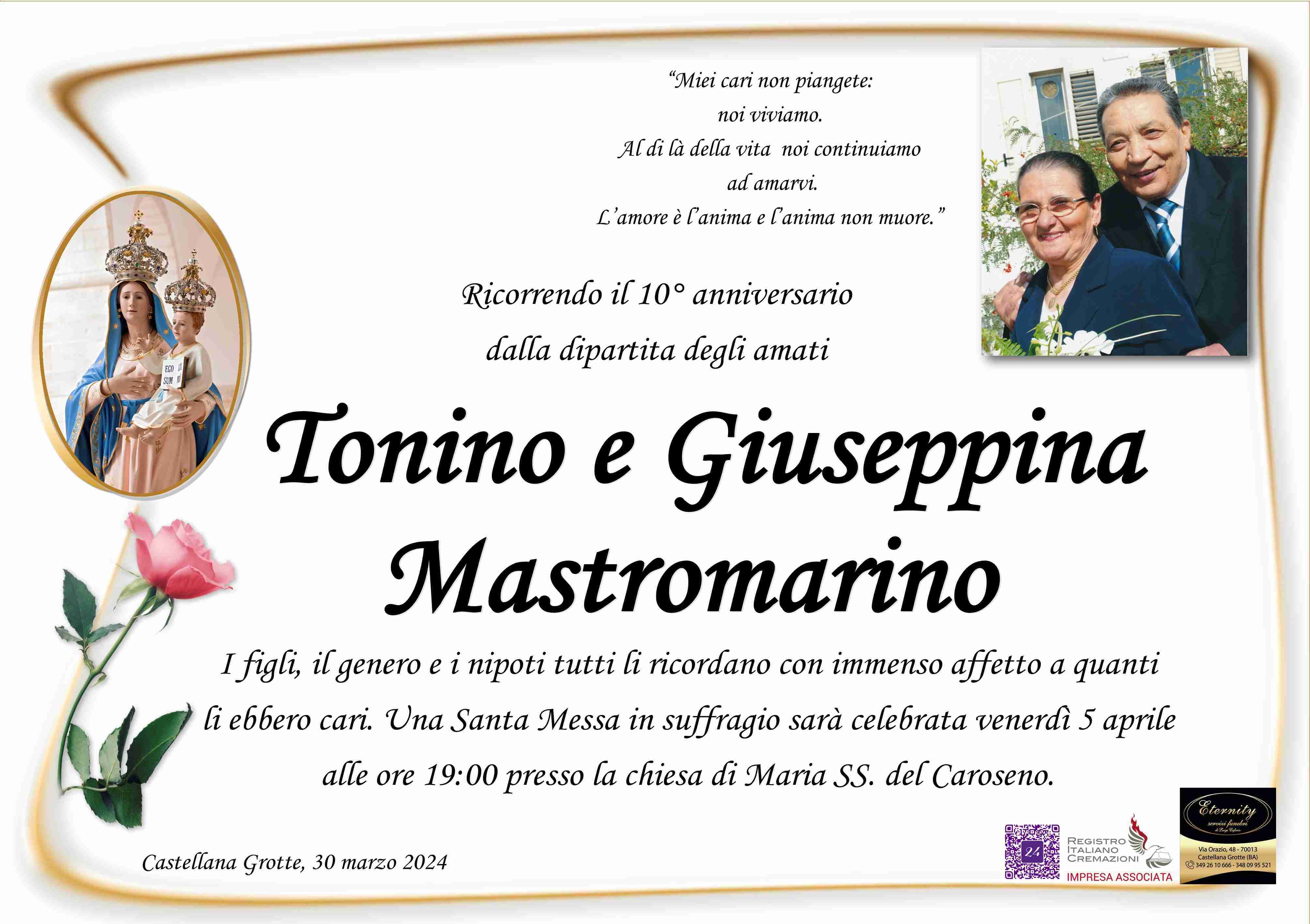 Tonino e Giuseppina Mastromarino
