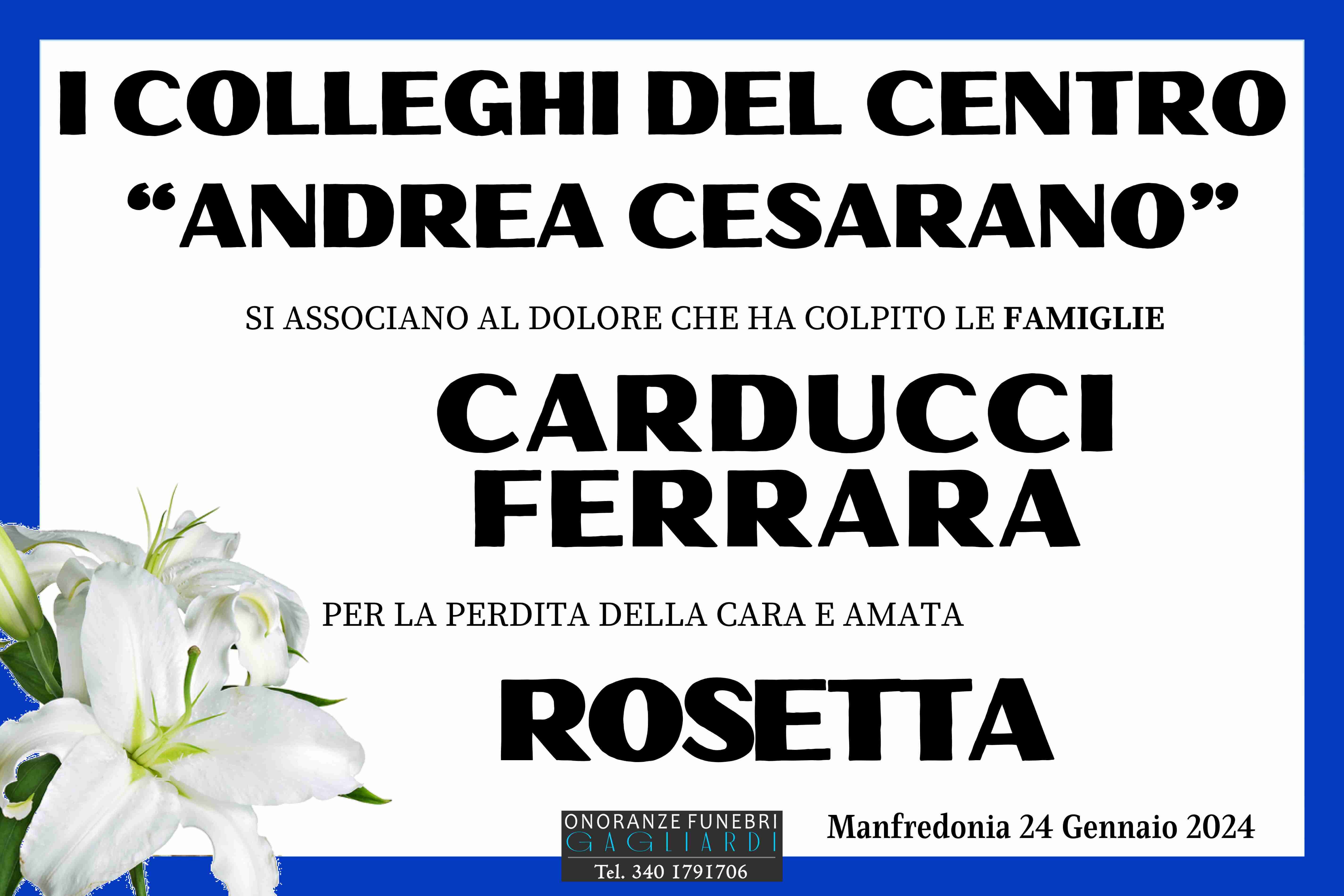 Rosetta Carducci ved. Ferrara