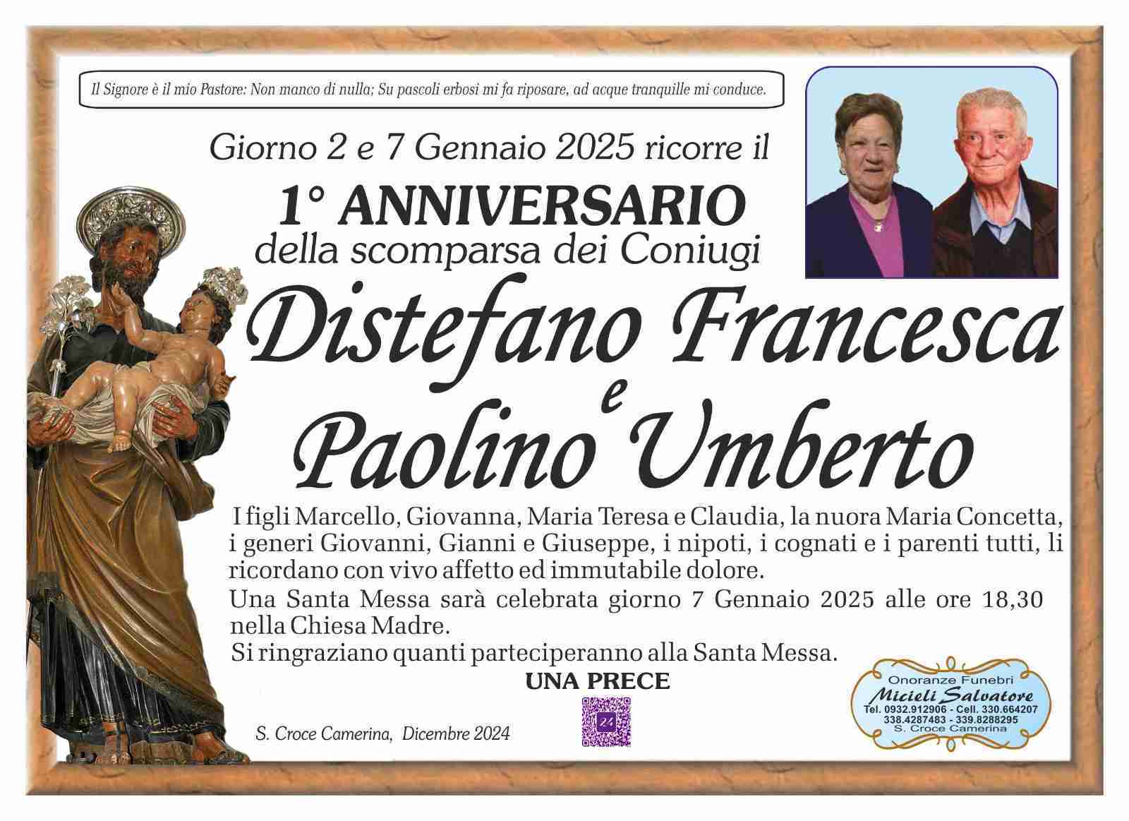 Francesca Distefano e Umberto Paolino