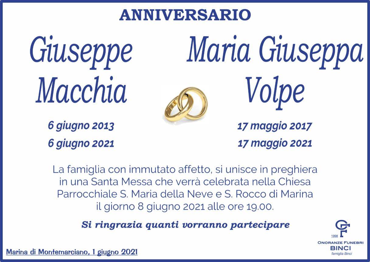 Giuseppe Macchia e Maria Giuseppa Volpe