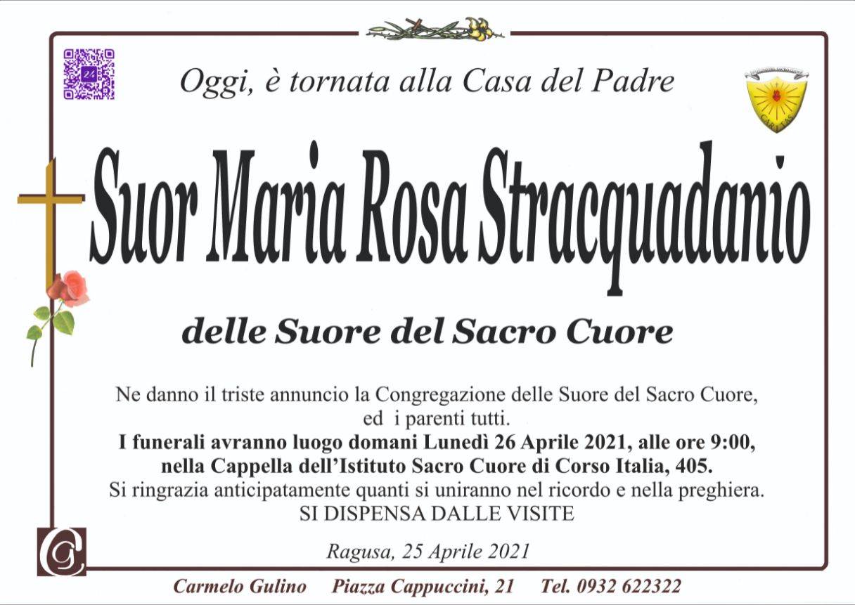 Suor Maria Rosa Stracquadanio Maria Catera