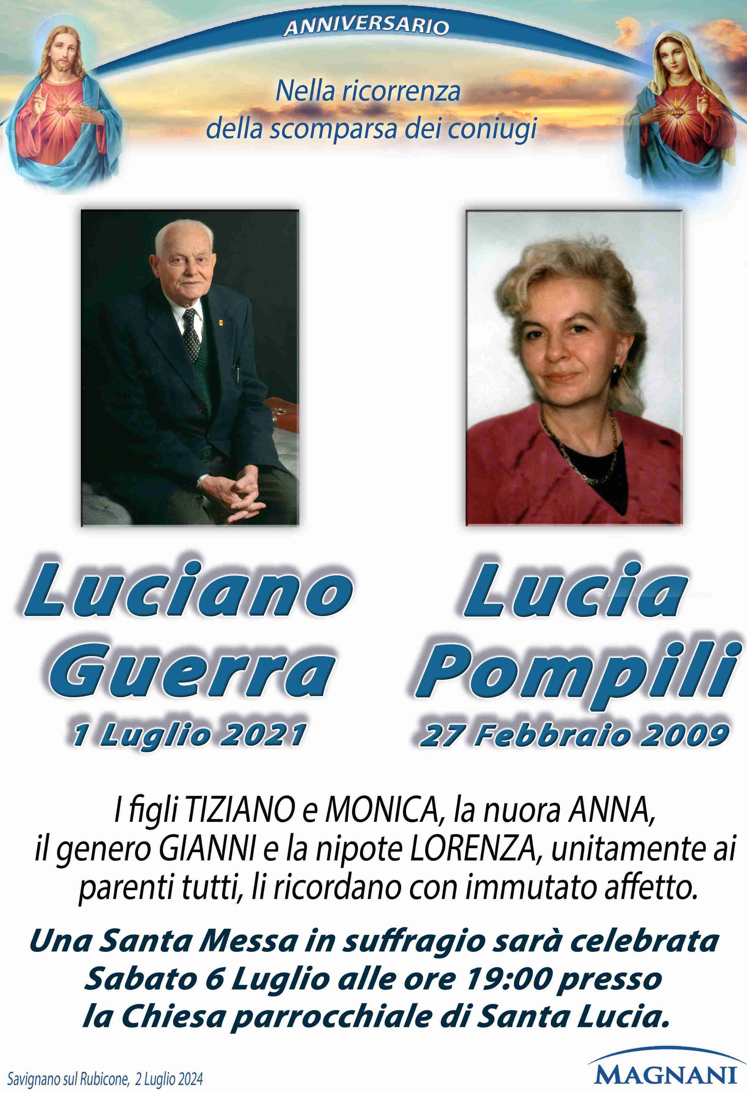 Coniugi Luciano Guerra e Lucia Pompili