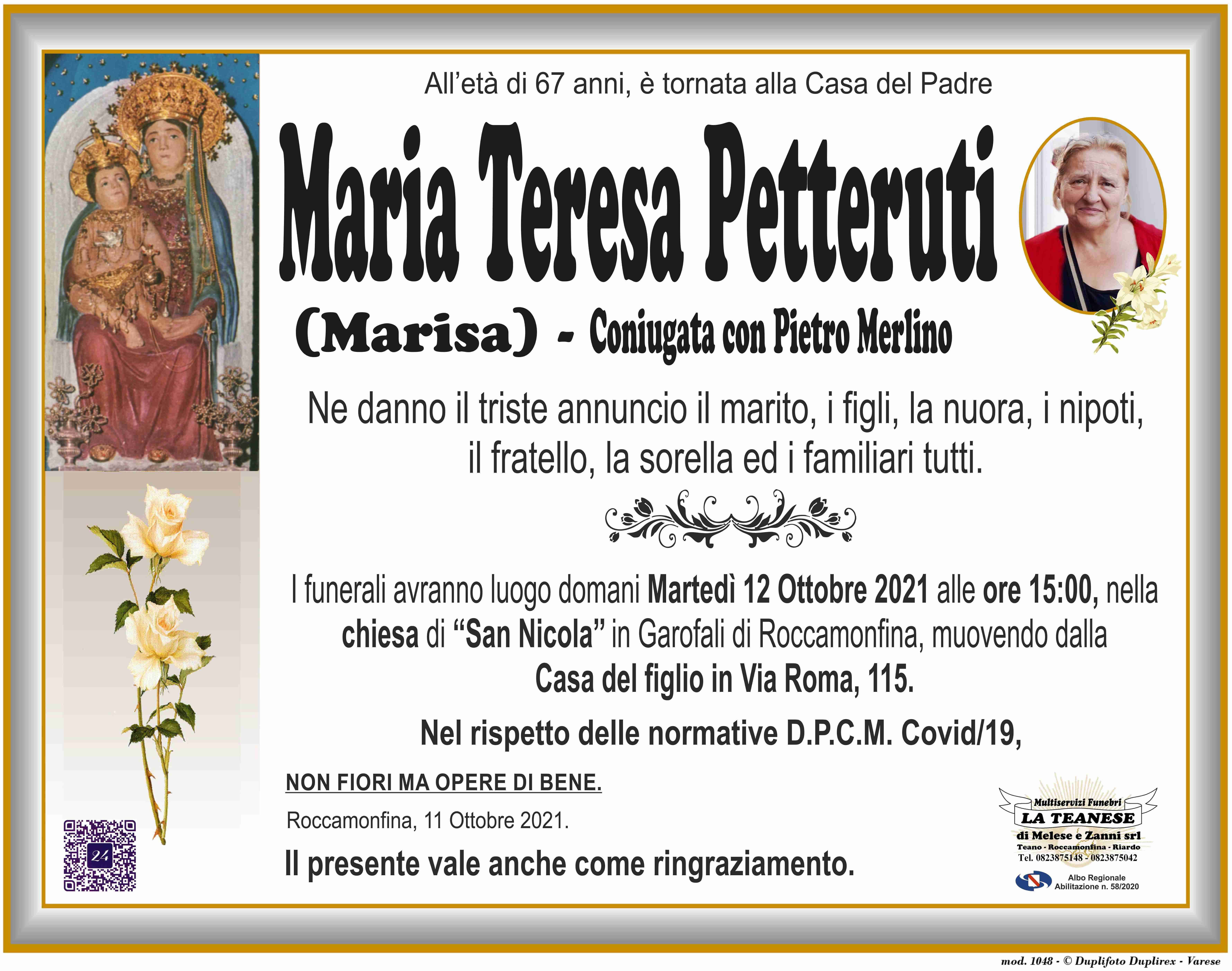 Maria Teresa Petteruti (Marisa)