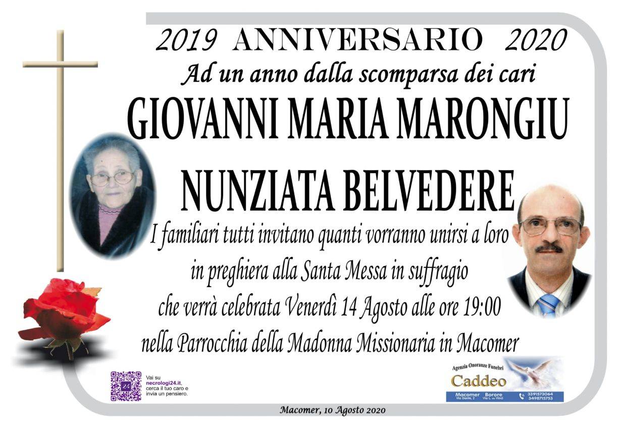 Giovanni Maria Marongiu e Nunziata Belvedere