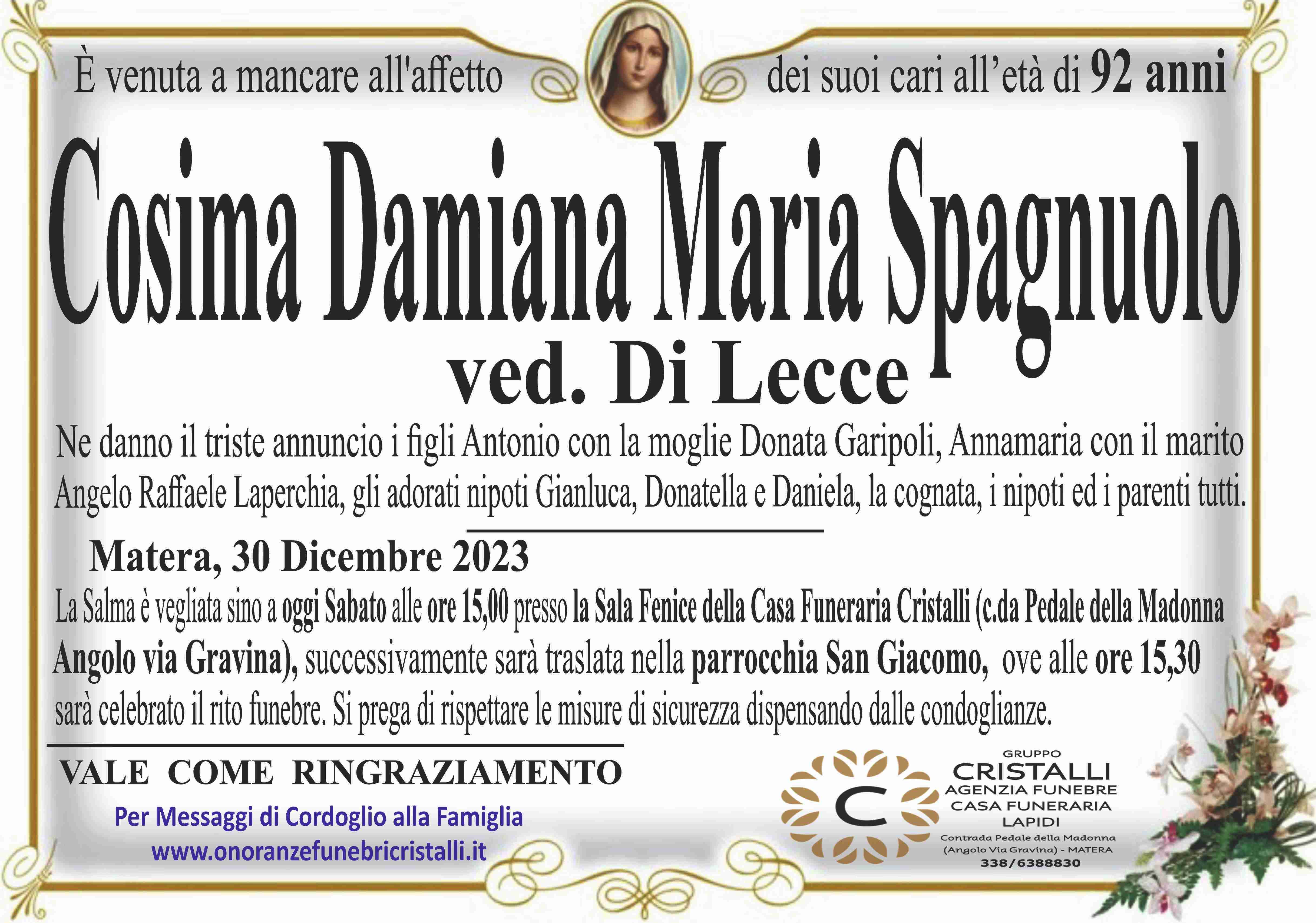 Cosima Damiana Maria Spagnuolo