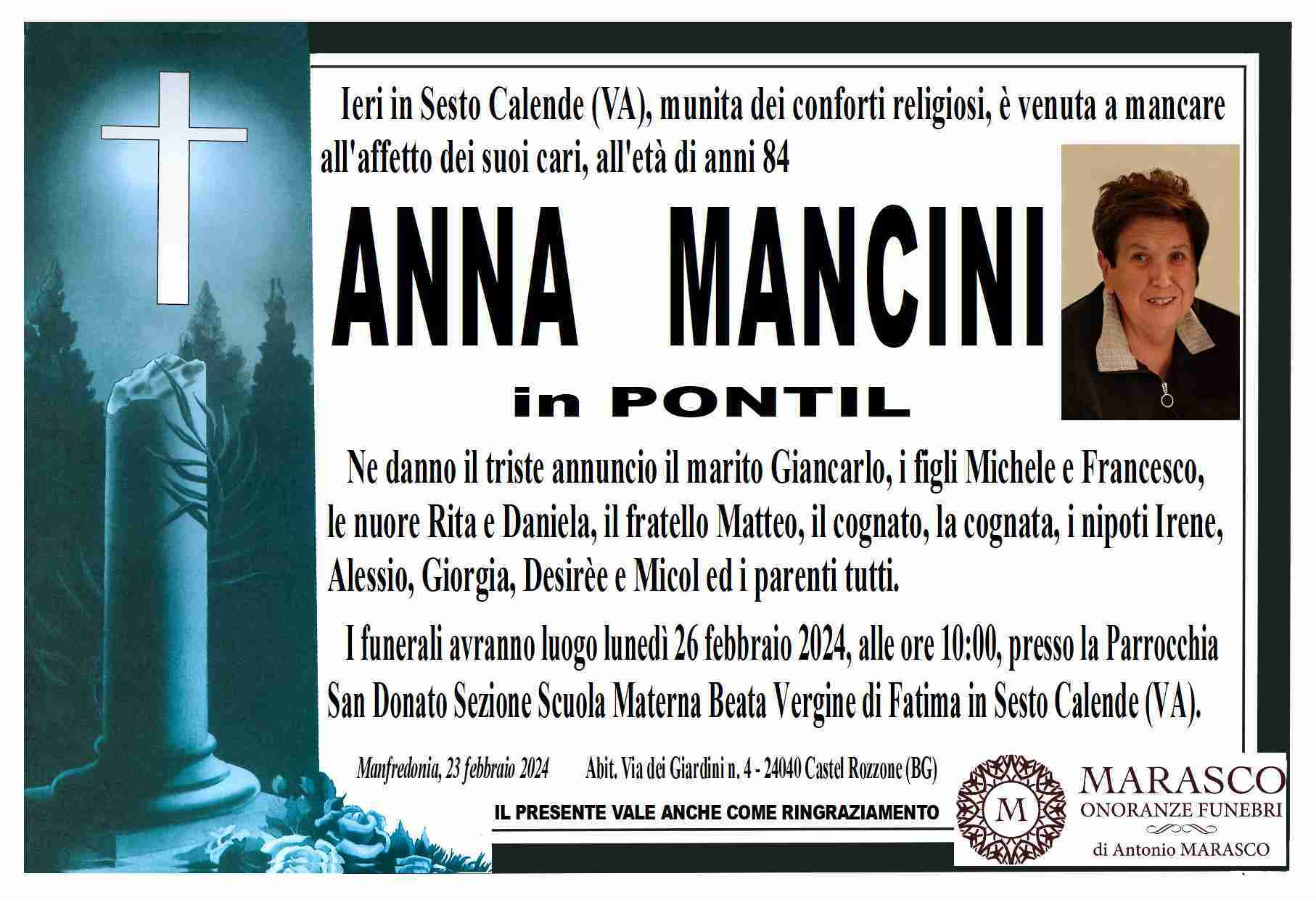 Anna Mancini in Pontil