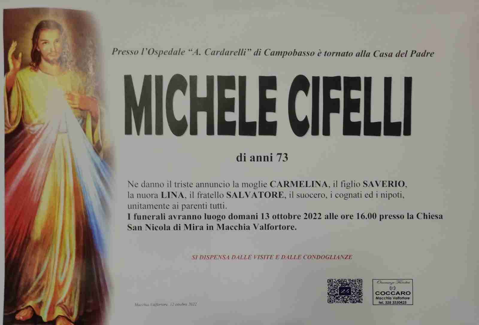 Funerali e annunci funebri a Macchia Valfortore Michele Cifelli