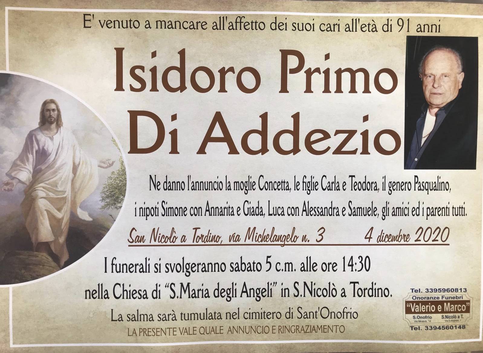 Isidoro Primo Di Addezio