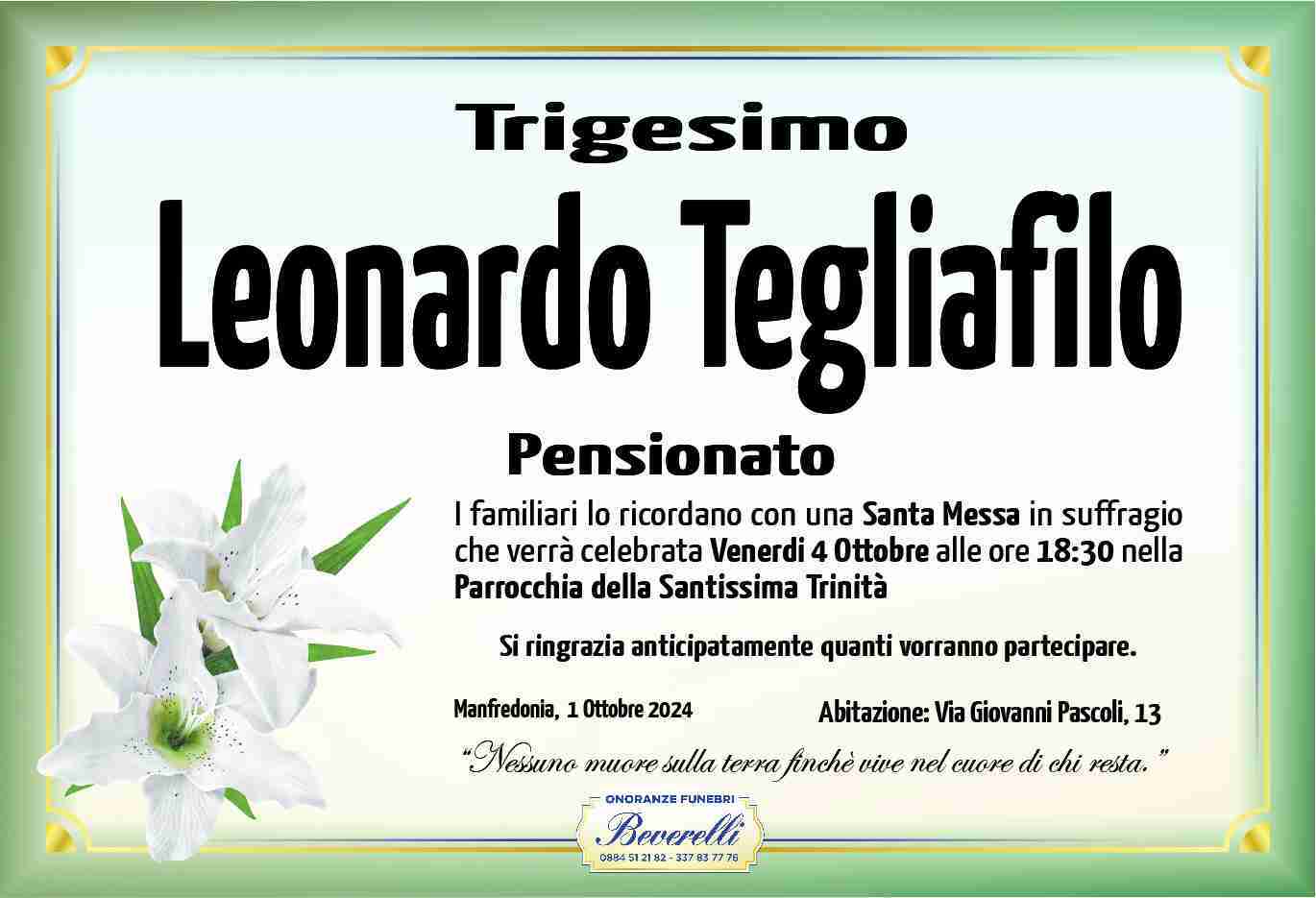 Leonardo Tegliafilo