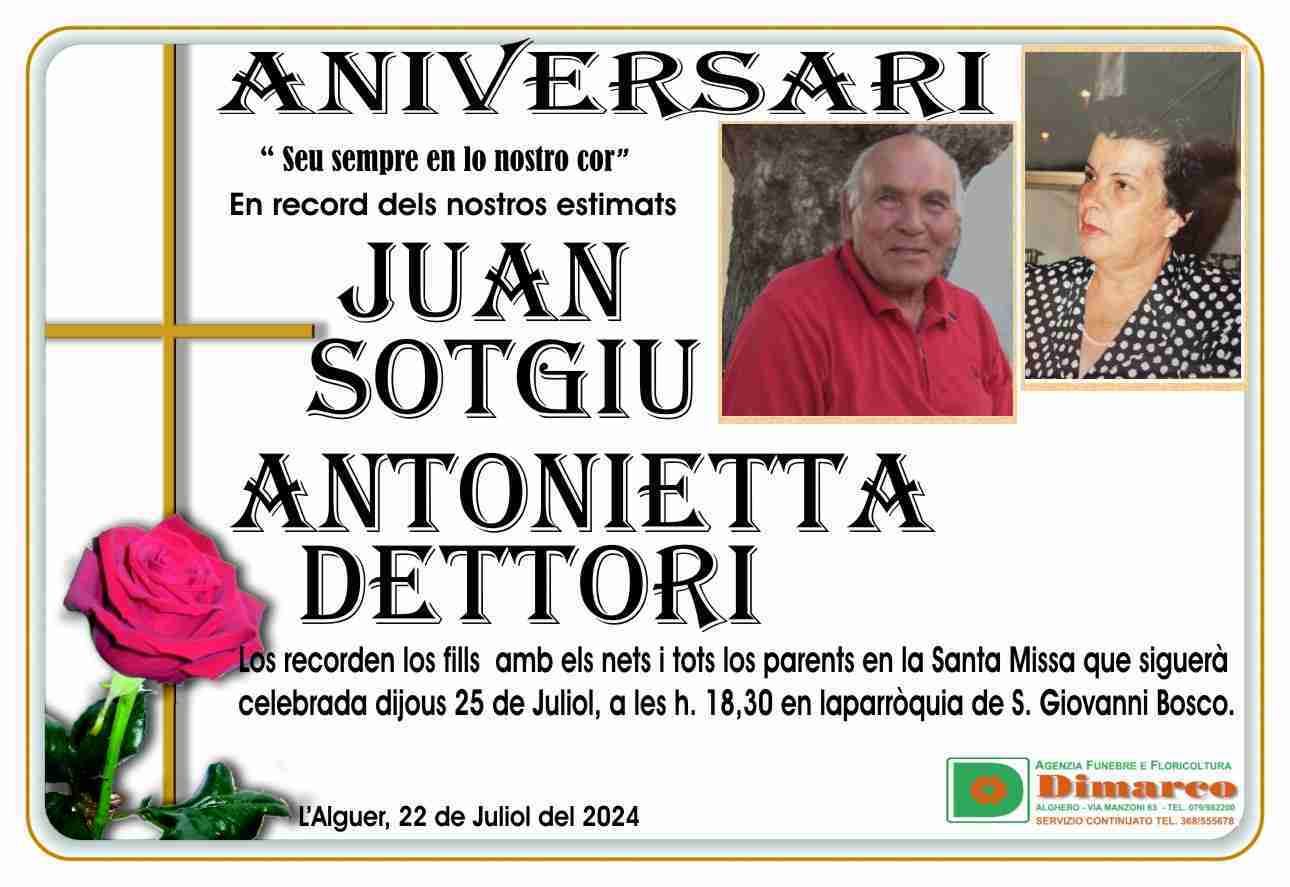 Juan Sotgiu e Antonietta Dettori