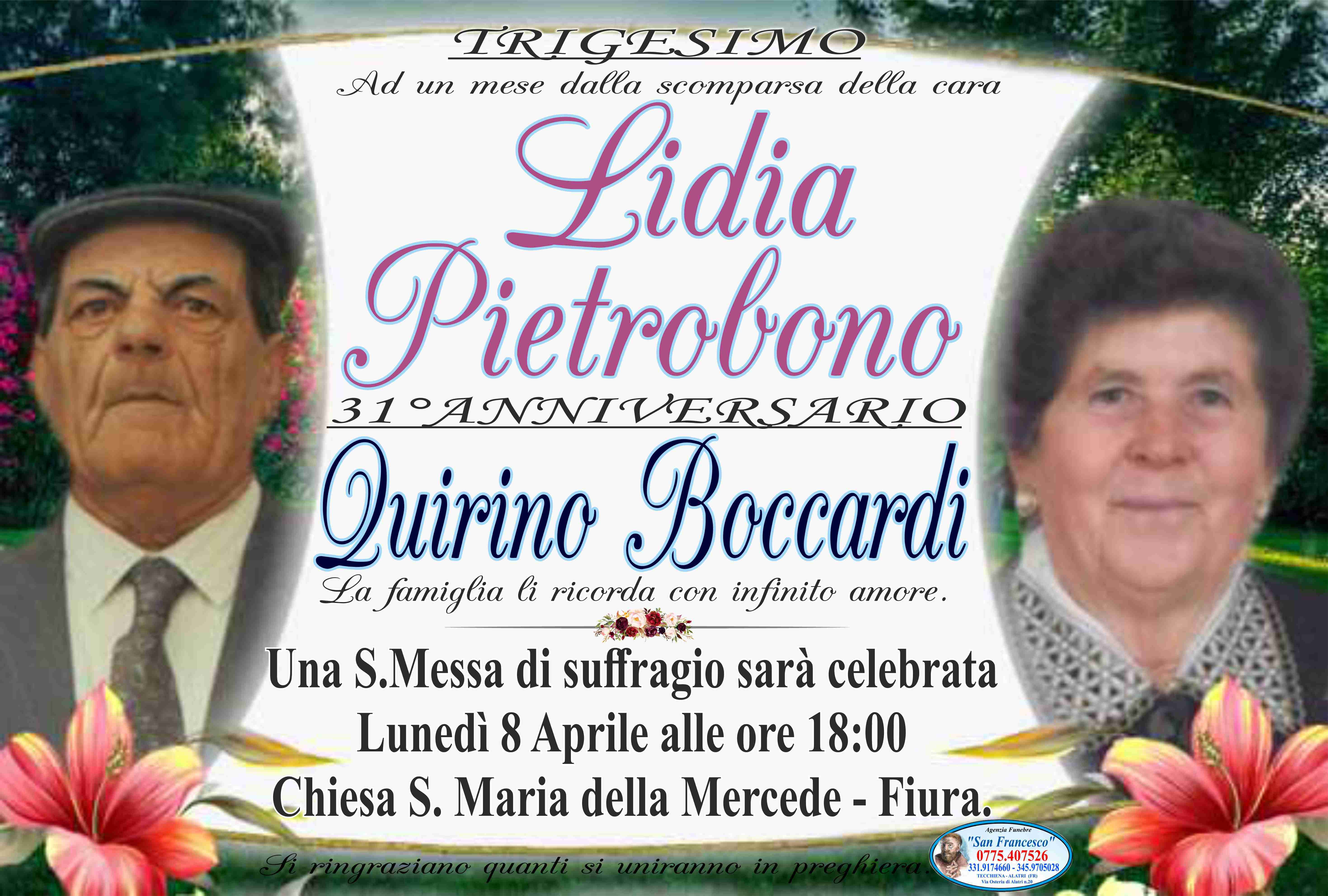 Lidia Pietrobono e Quirino Boccardi