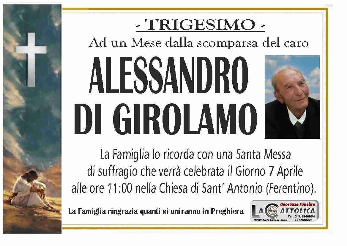 Funerali e annunci funebri a alessandro di girolamo Funer24