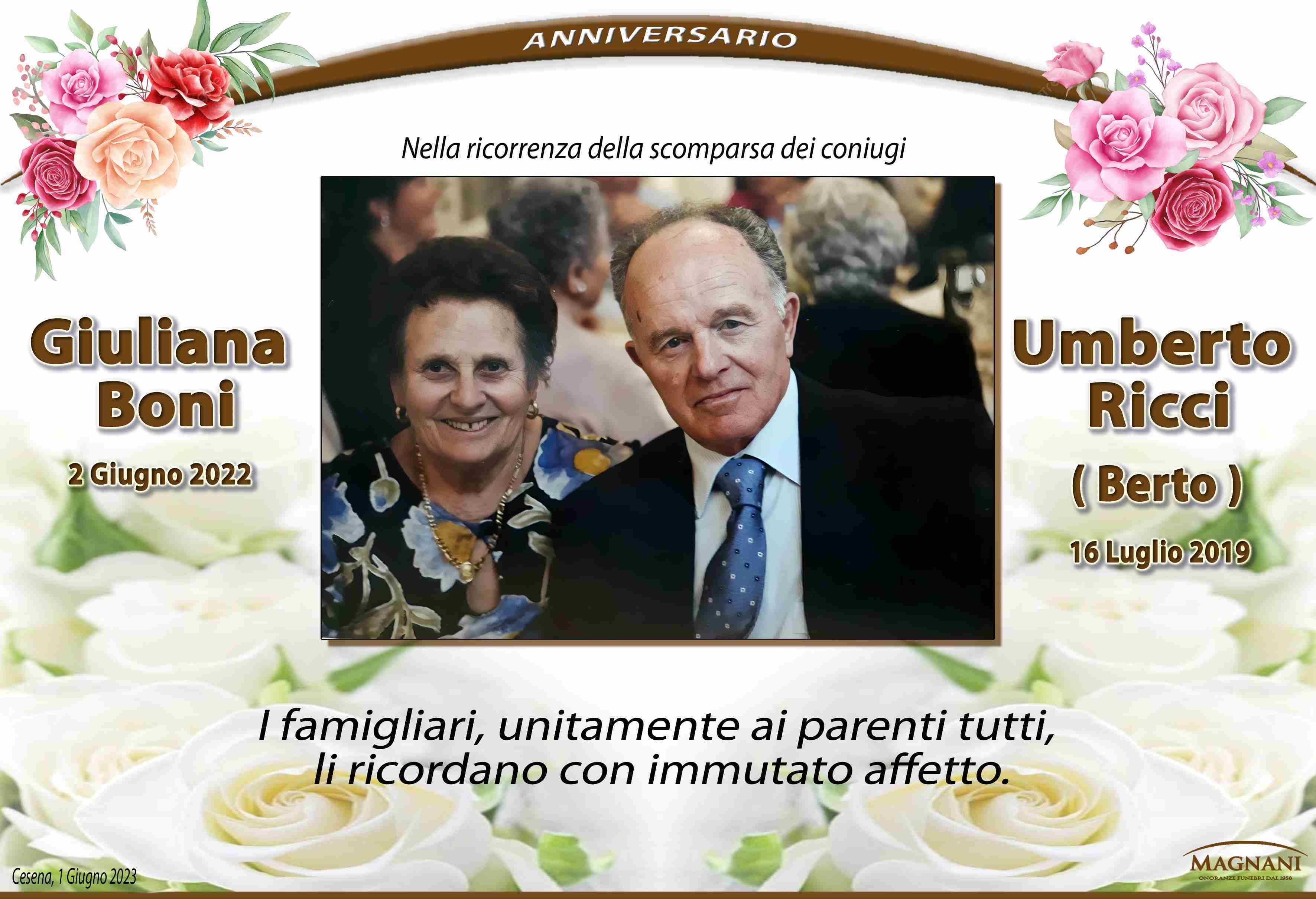 Giuliana Boni e Umberto Ricci