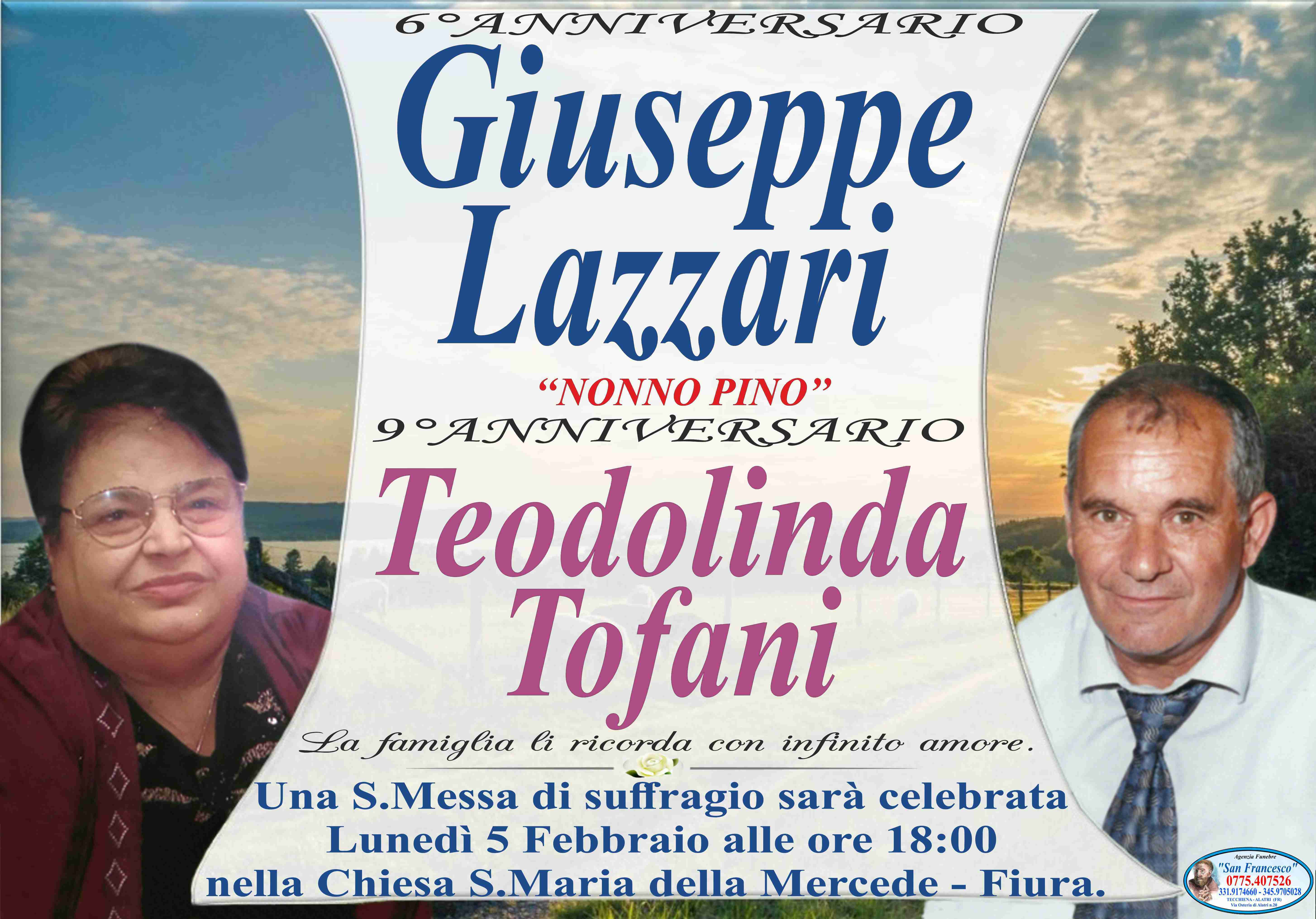 Giuseppe Lazzari e Teodolinda Tofani