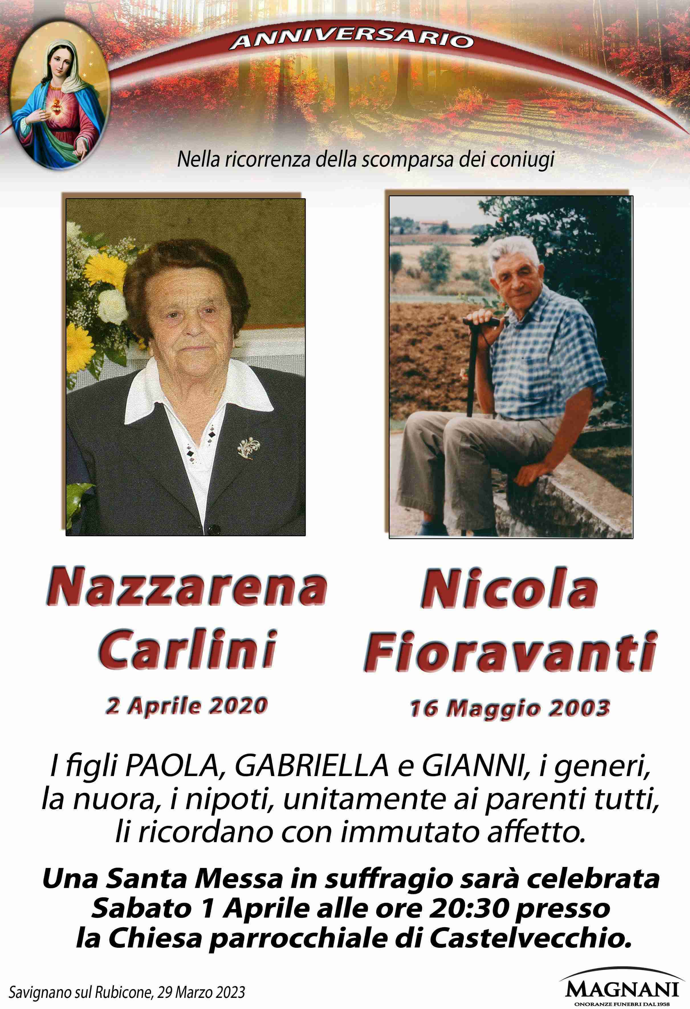 Nazzarena Carlini e Nicola Fioravanti