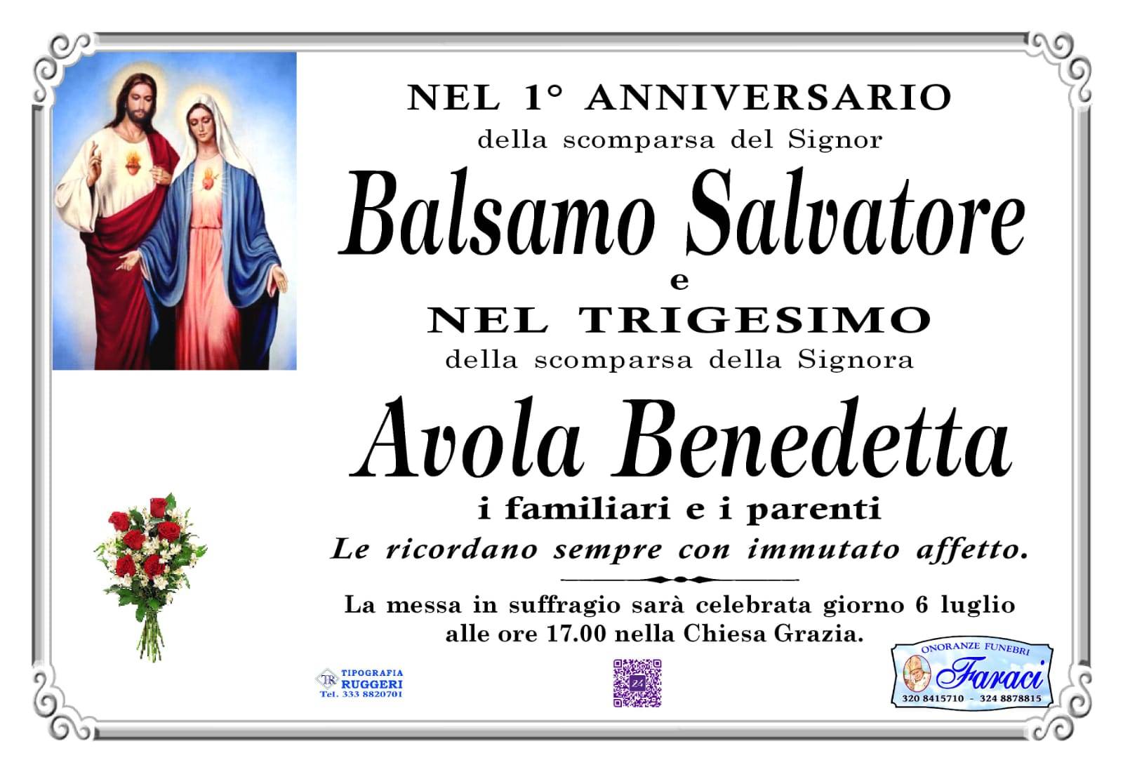 Benedetta Avola e Salvatore Balsamo