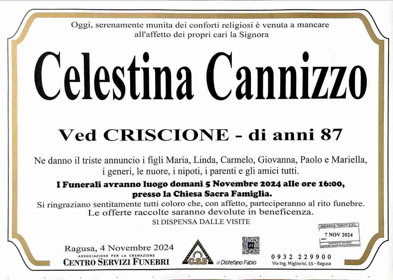 Cannizzo Celestina