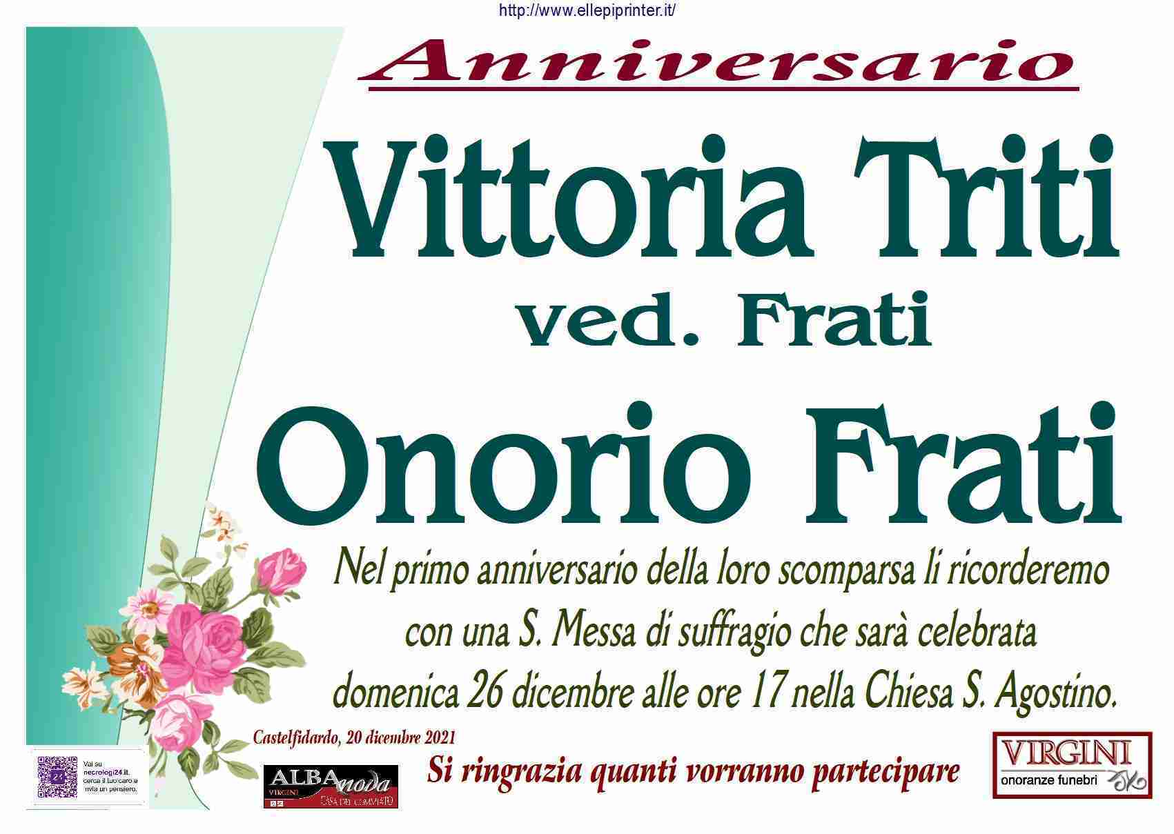 Vittoria Triti, Onorio Frati