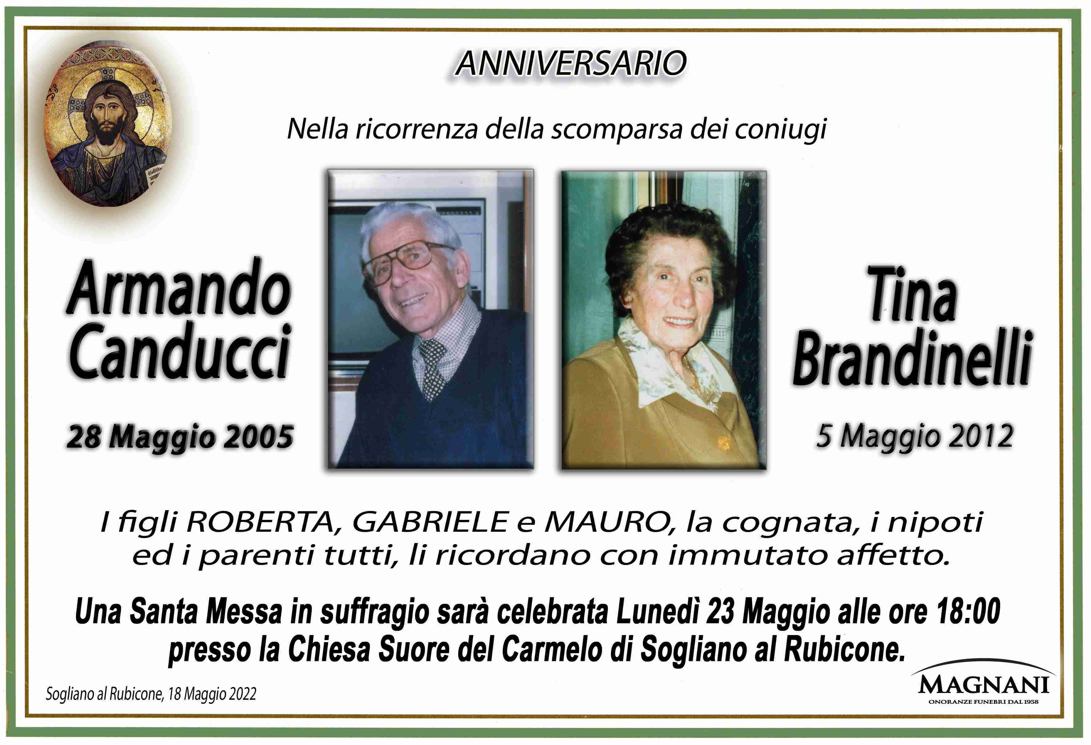 Armando Canducci e Santina Brandinelli