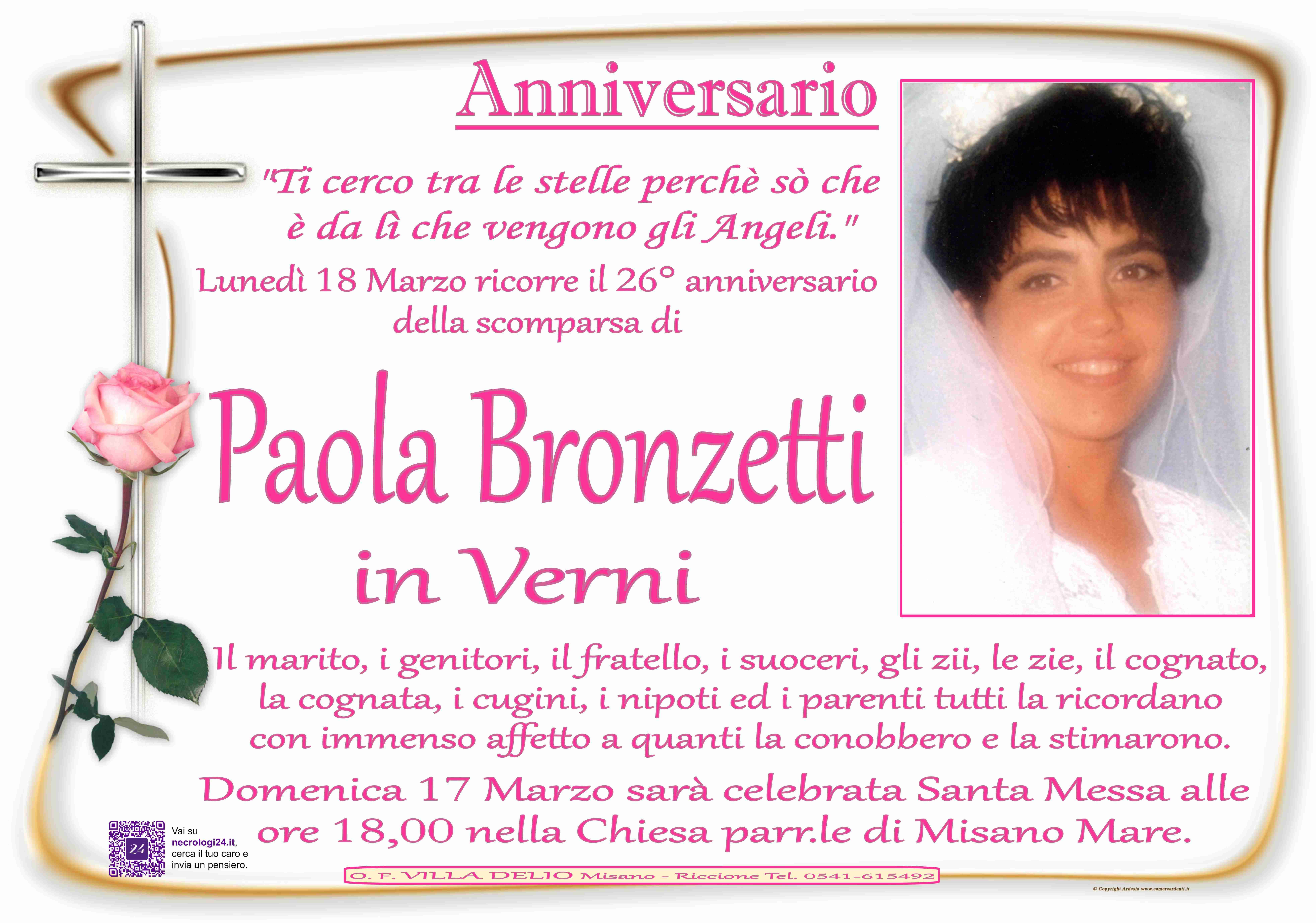 Paola Bronzetti in Verni