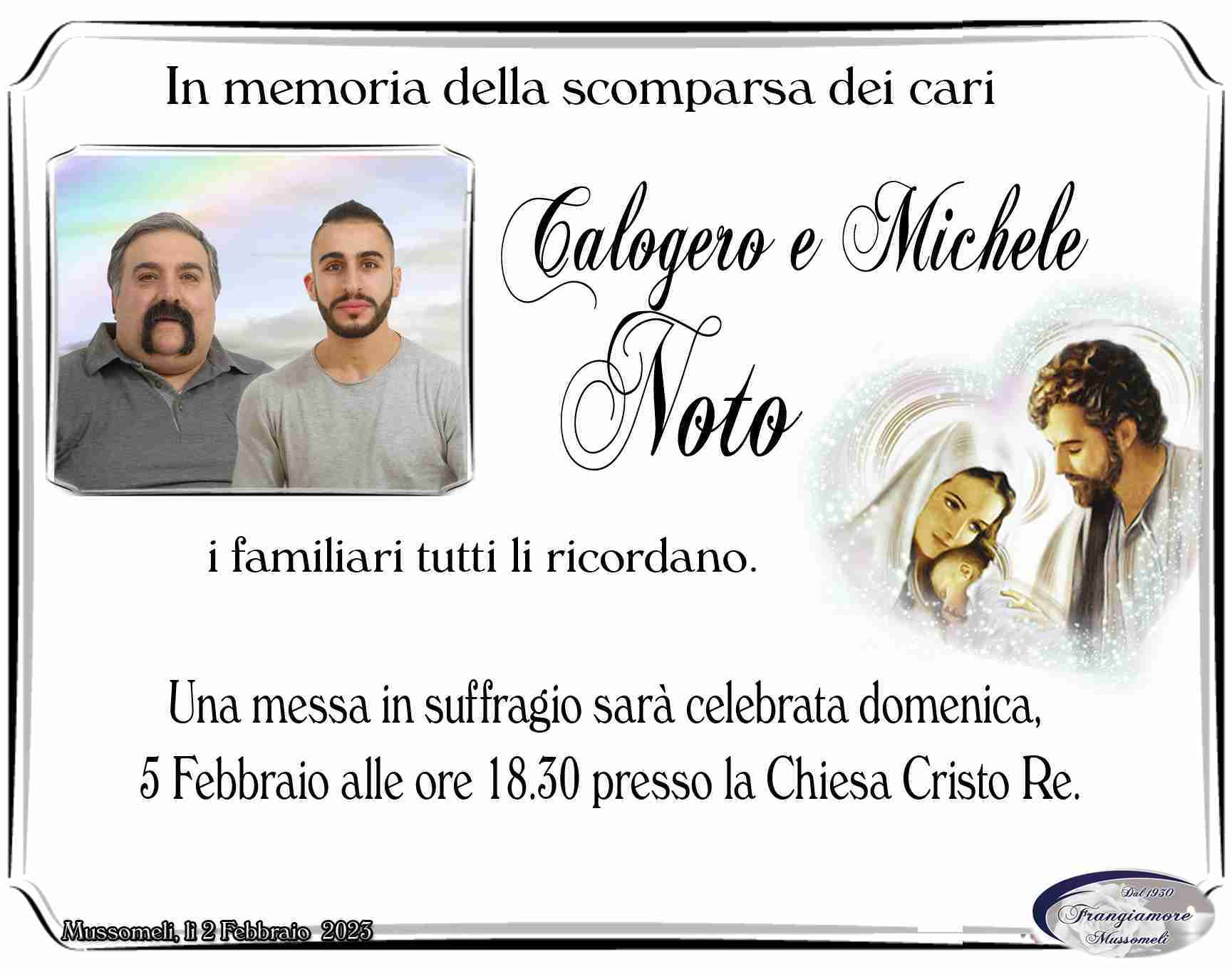 Funerali e annunci funebri a Calogero Noto e Michele Noto Funer24